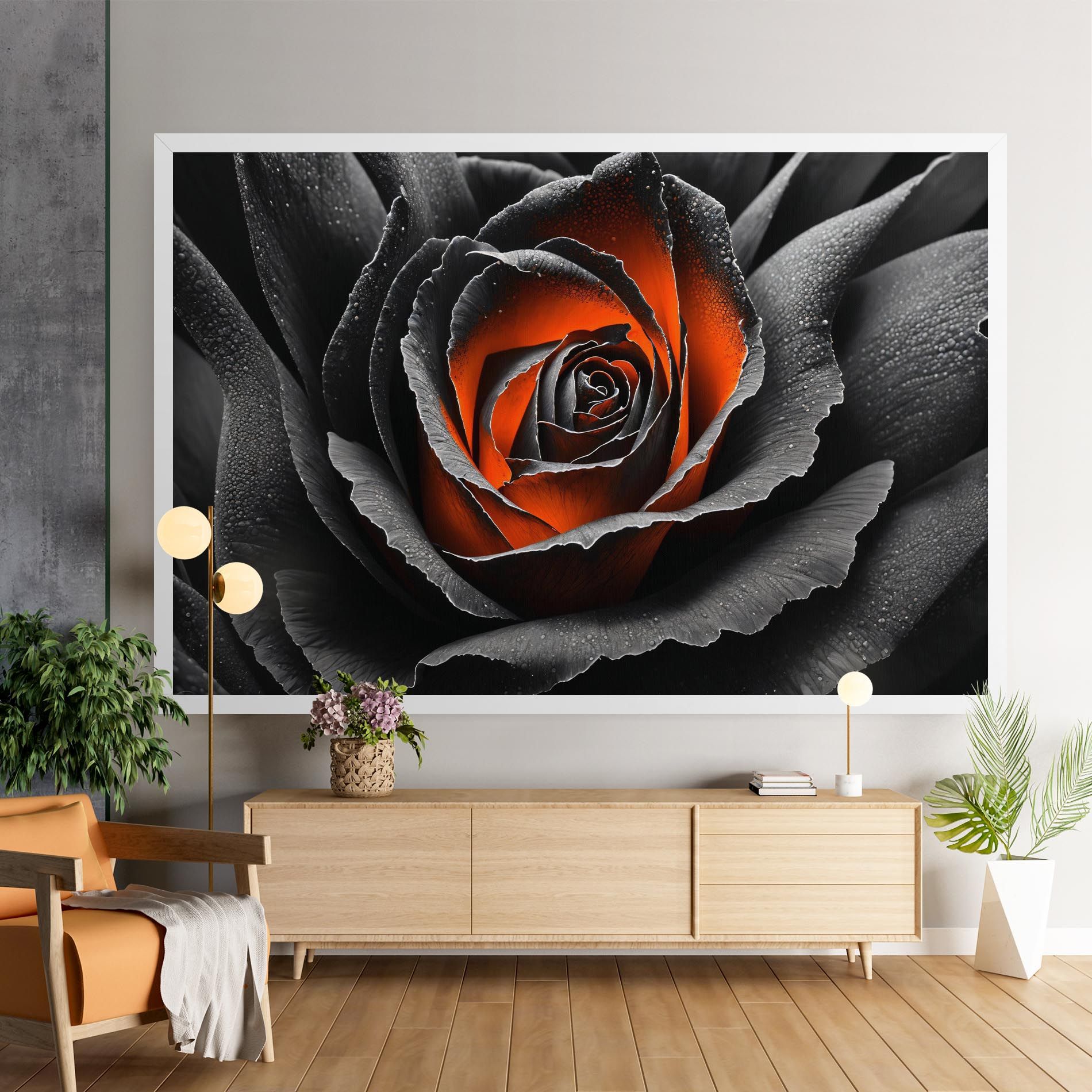 Grey Orange Rose mockup 9