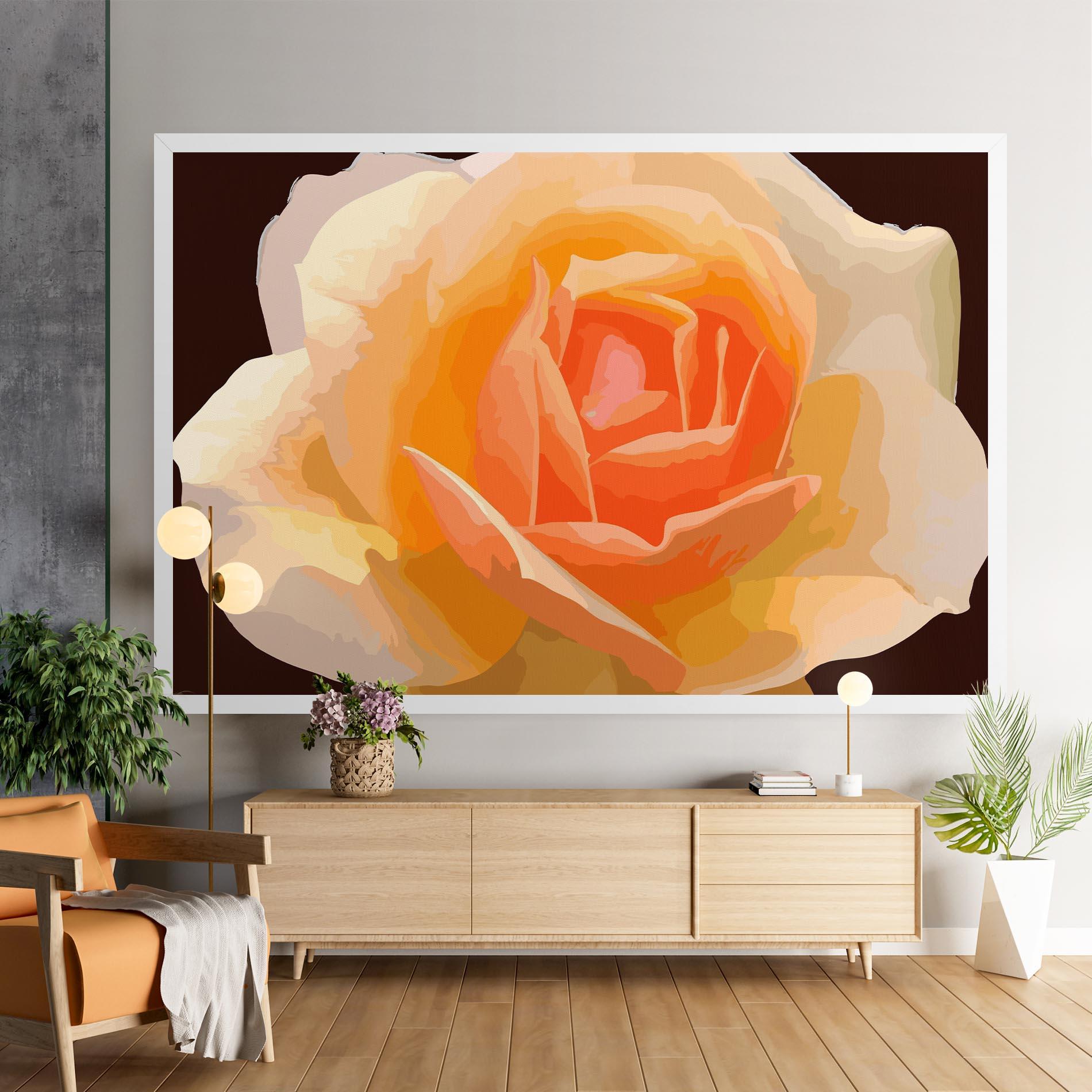 Leinwandbild Orange Rose Ioana mockup 9
