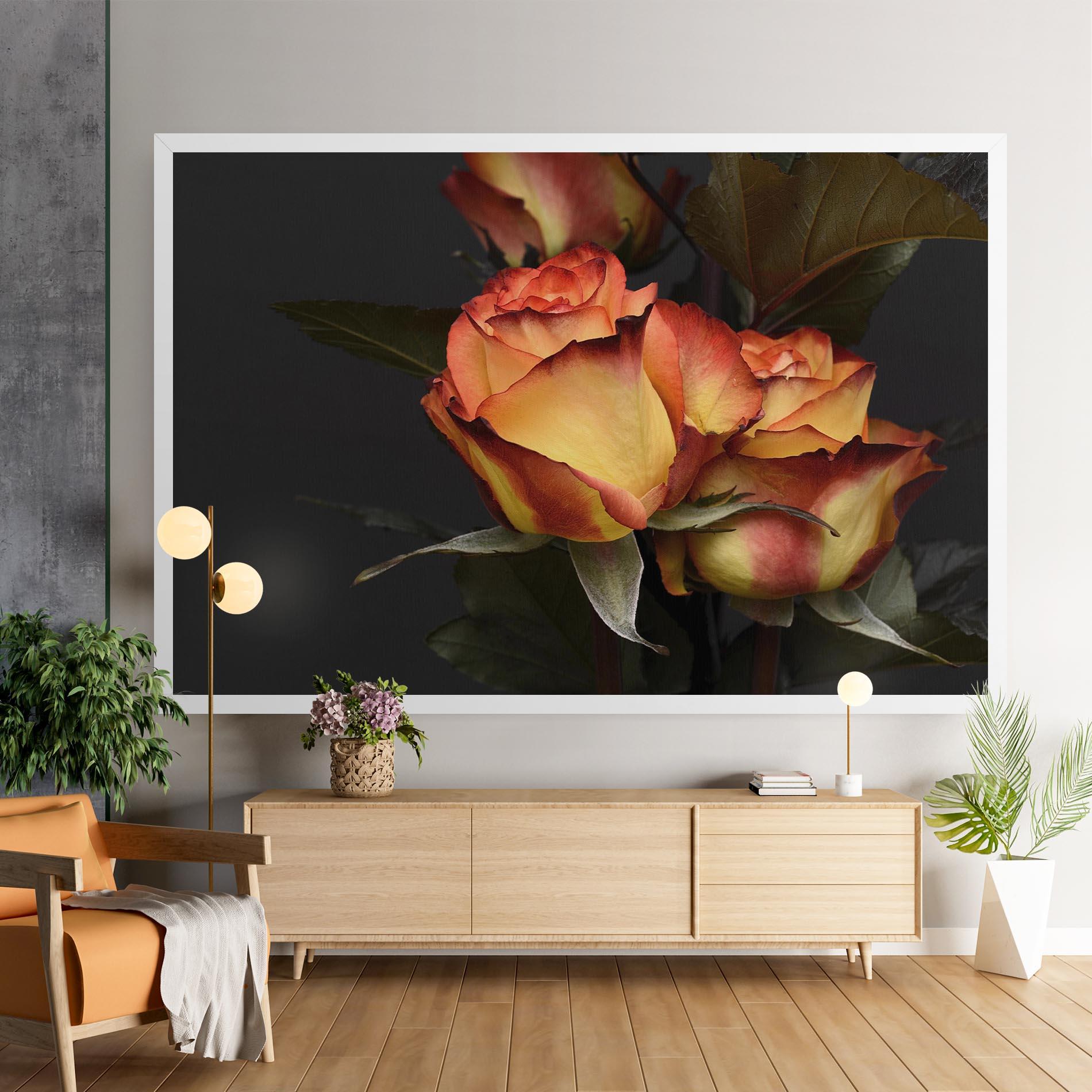 Leinwandbild Orange Rose mockup 9