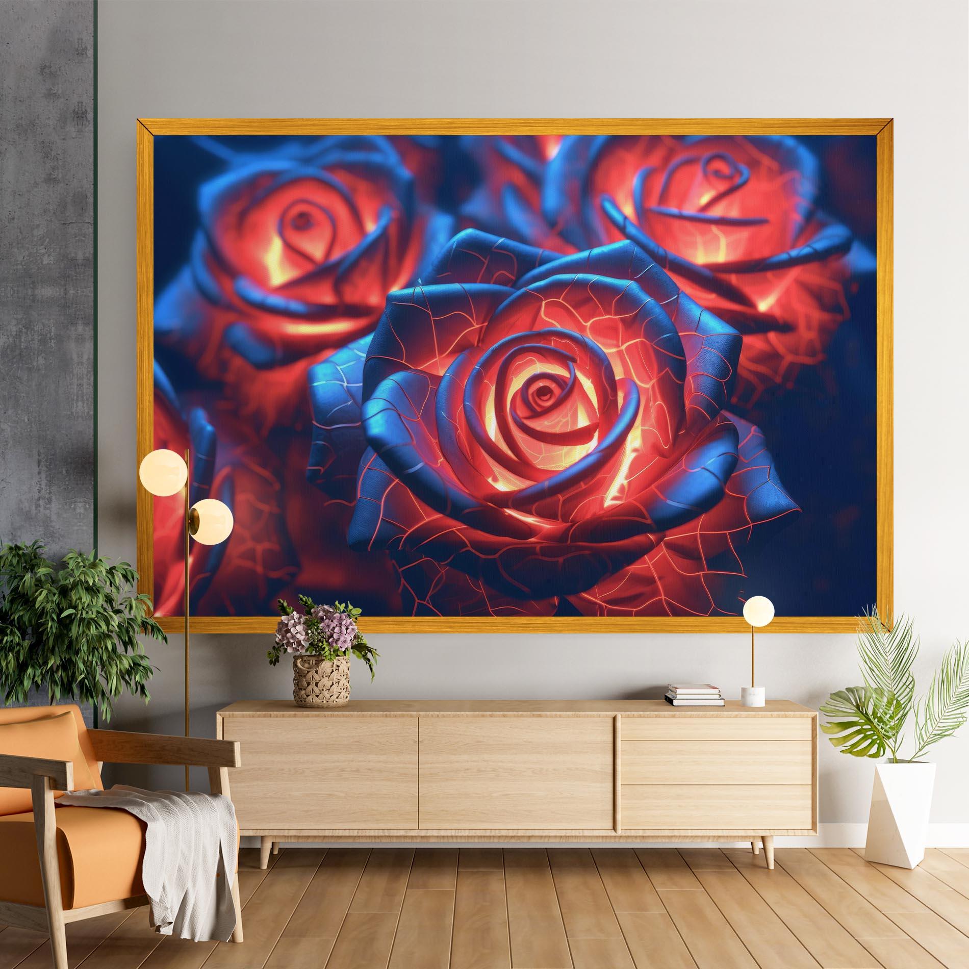 Leinwandbild Glowing Roses mockup 9