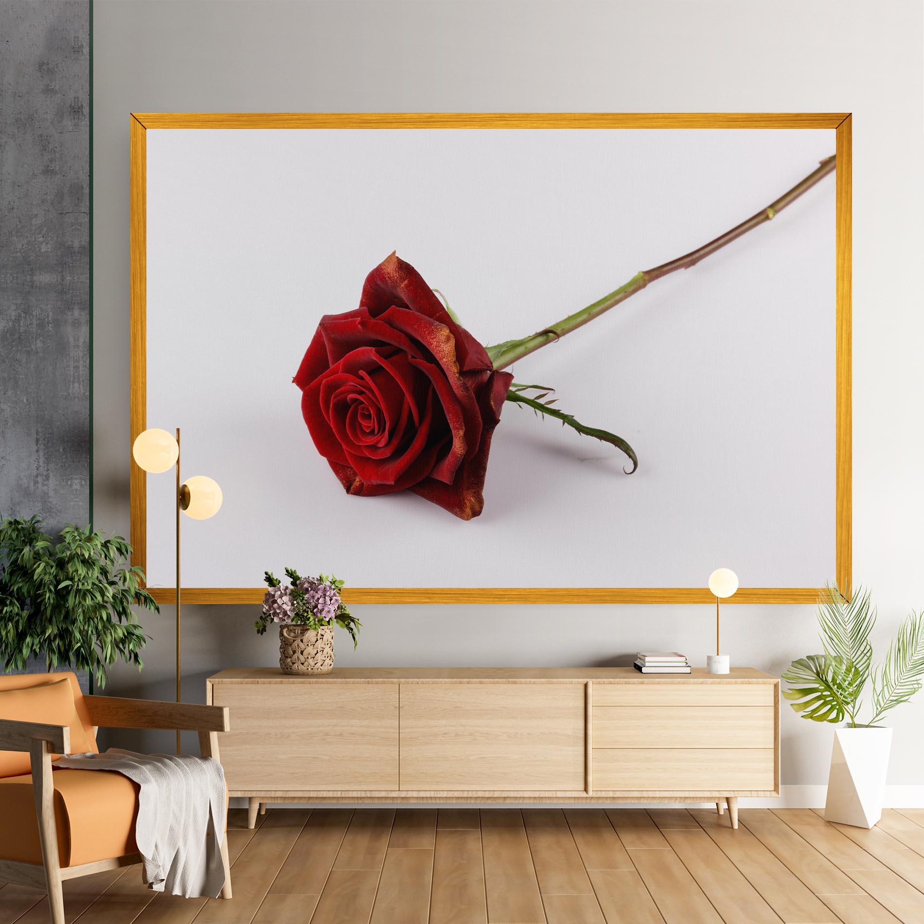 Leinwandbild Lonely Rose mockup 9