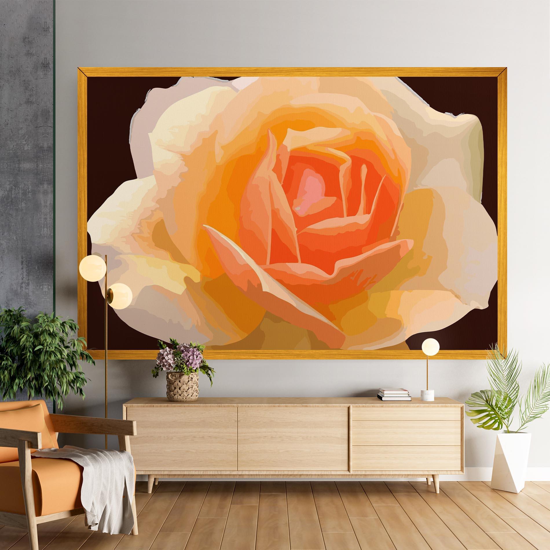 Leinwandbild Orange Rose Ioana mockup 9