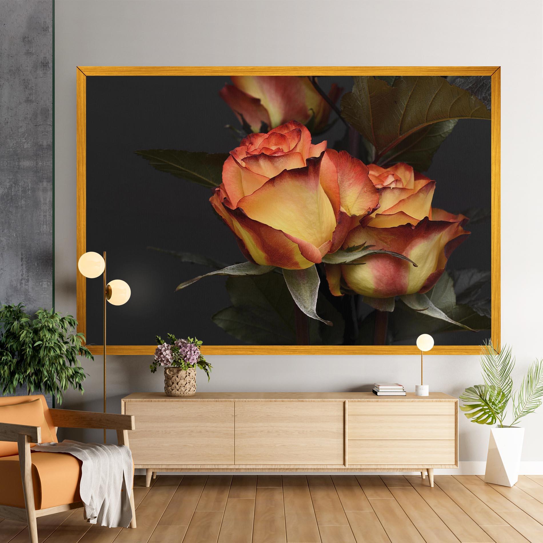 Leinwandbild Orange Rose mockup 9