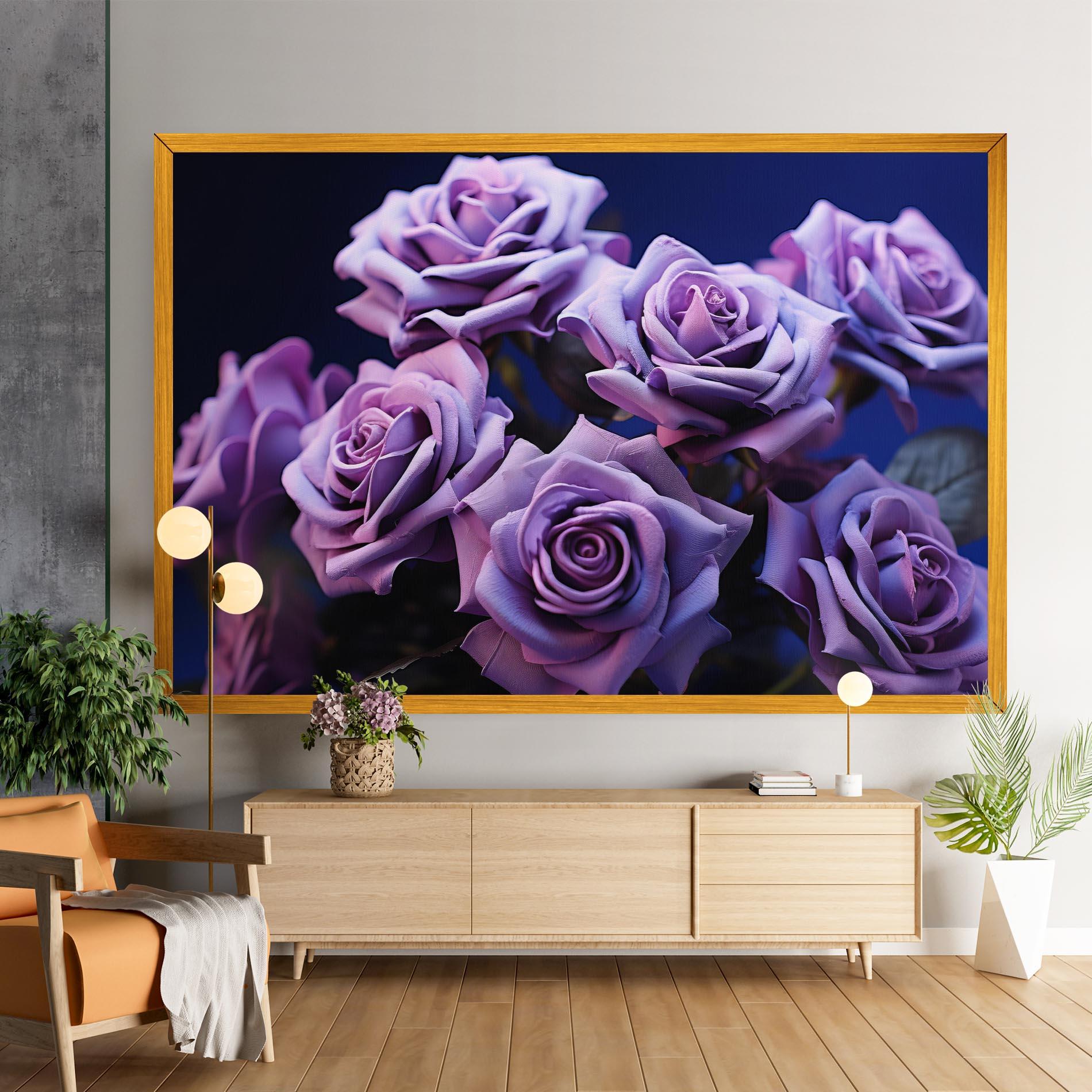 Leinwandbild Pastel Purple Rose mockup 9