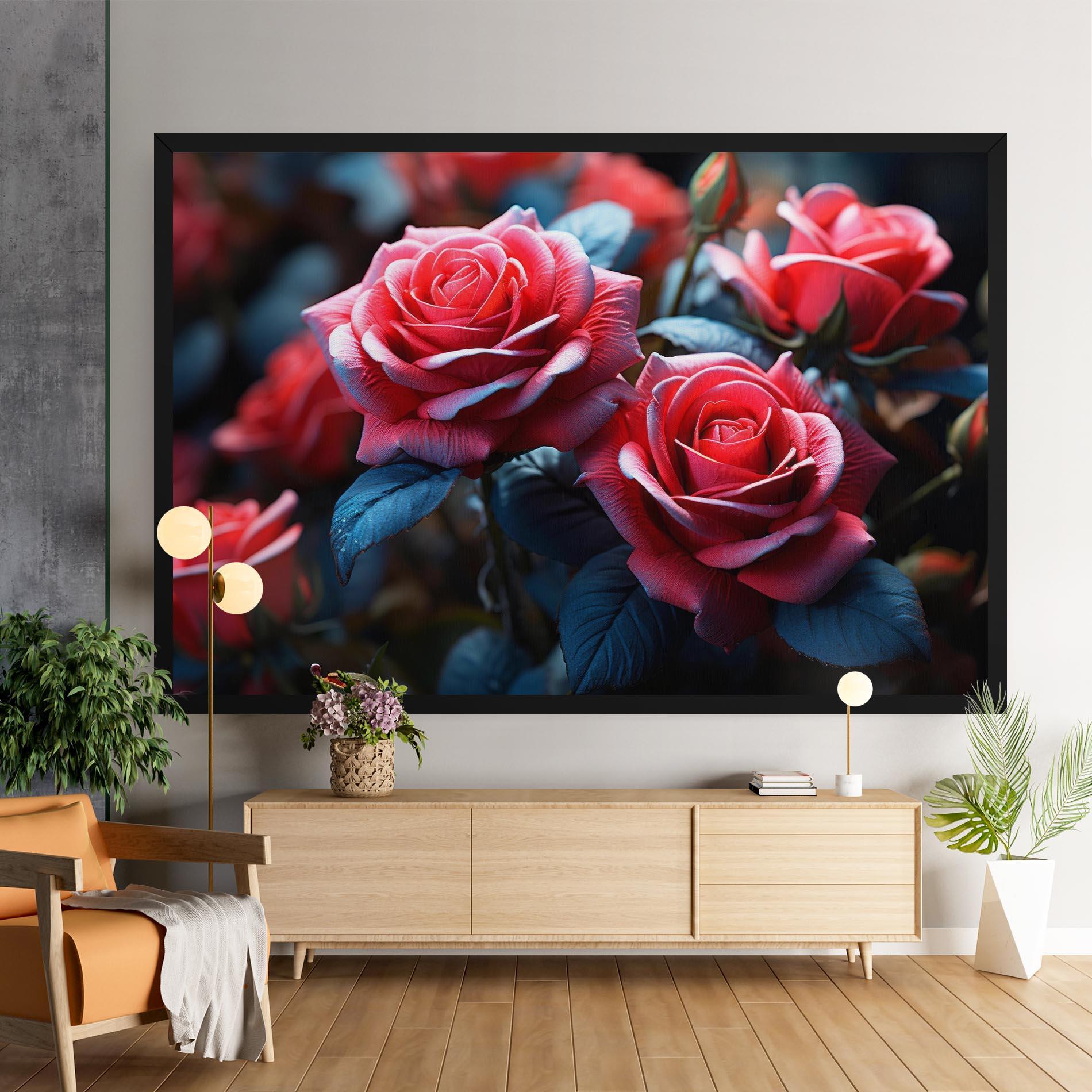 Leinwandbild Dark Pink Rose mockup 9