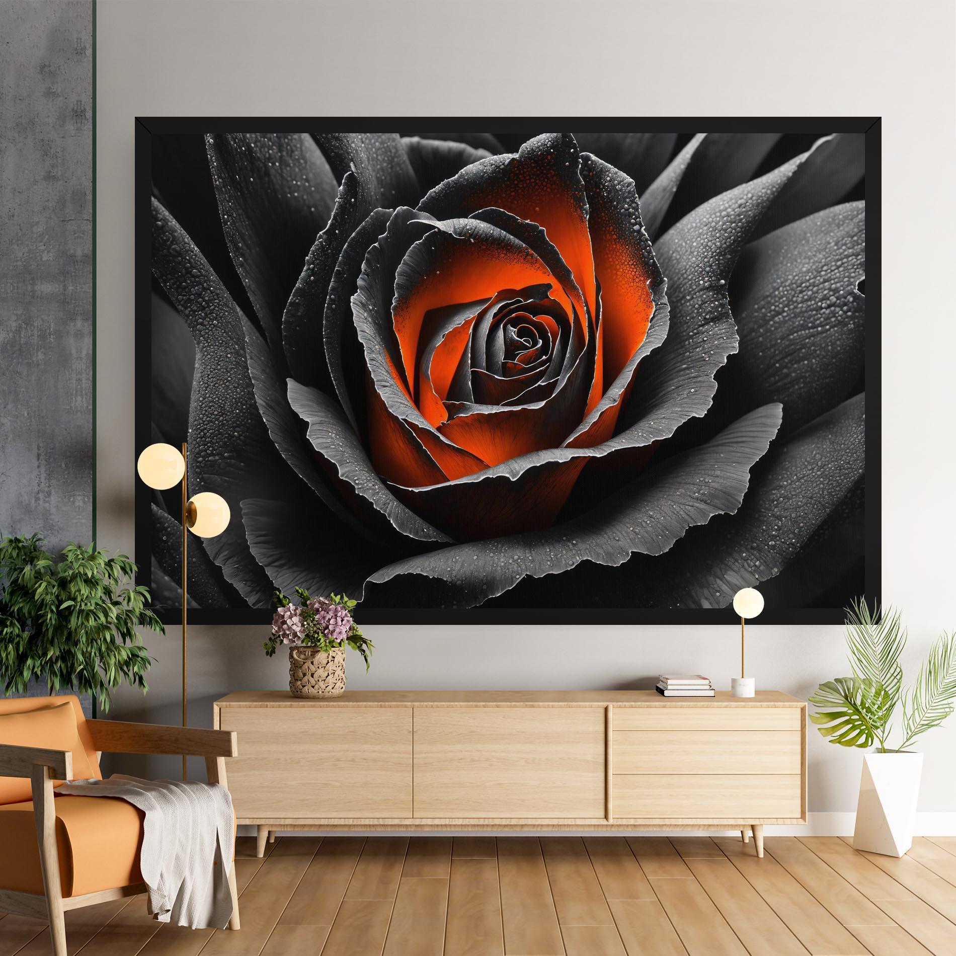 Leinwandbild Grey Orange Rose mockup 9