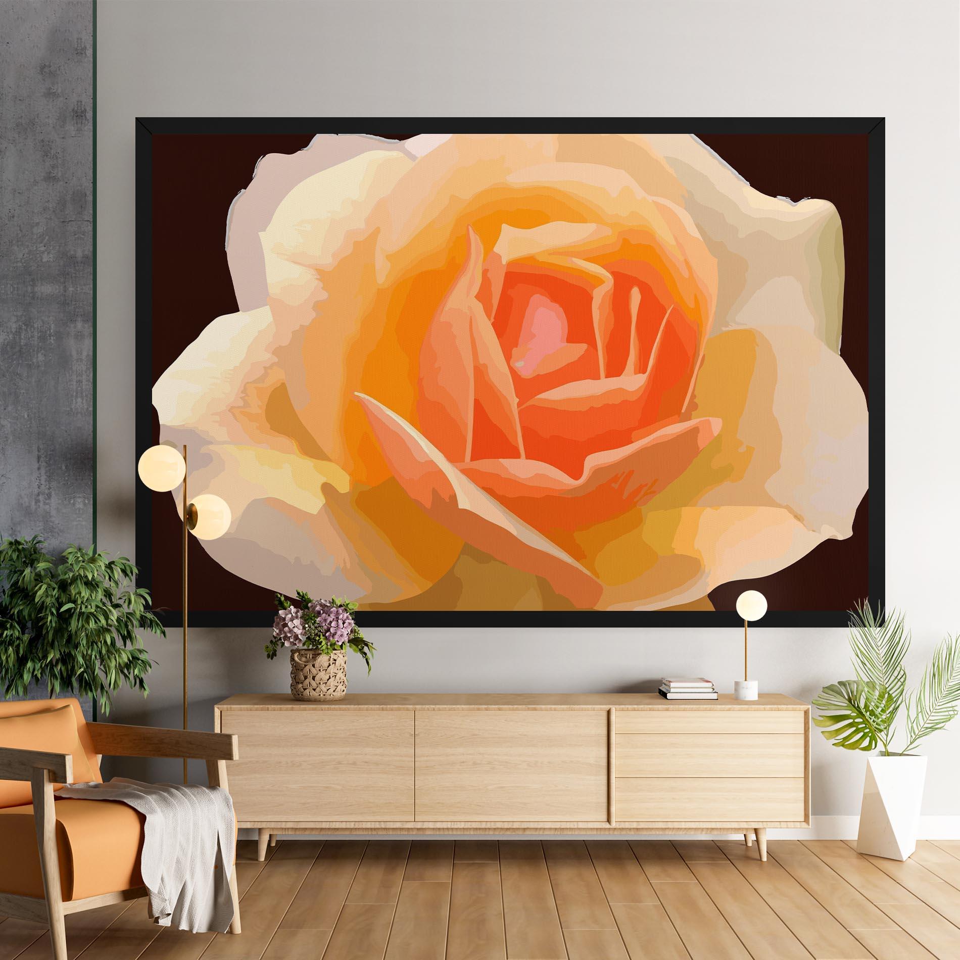 Leinwandbild Orange Rose Ioana mockup 9