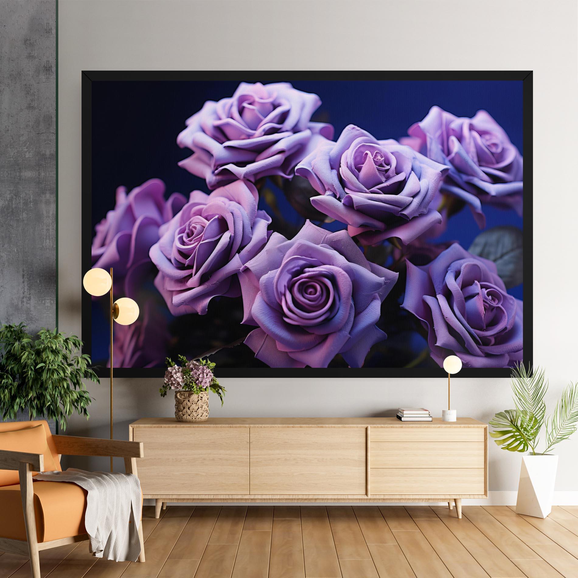 Leinwandbild Pastel Purple Rose mockup 9