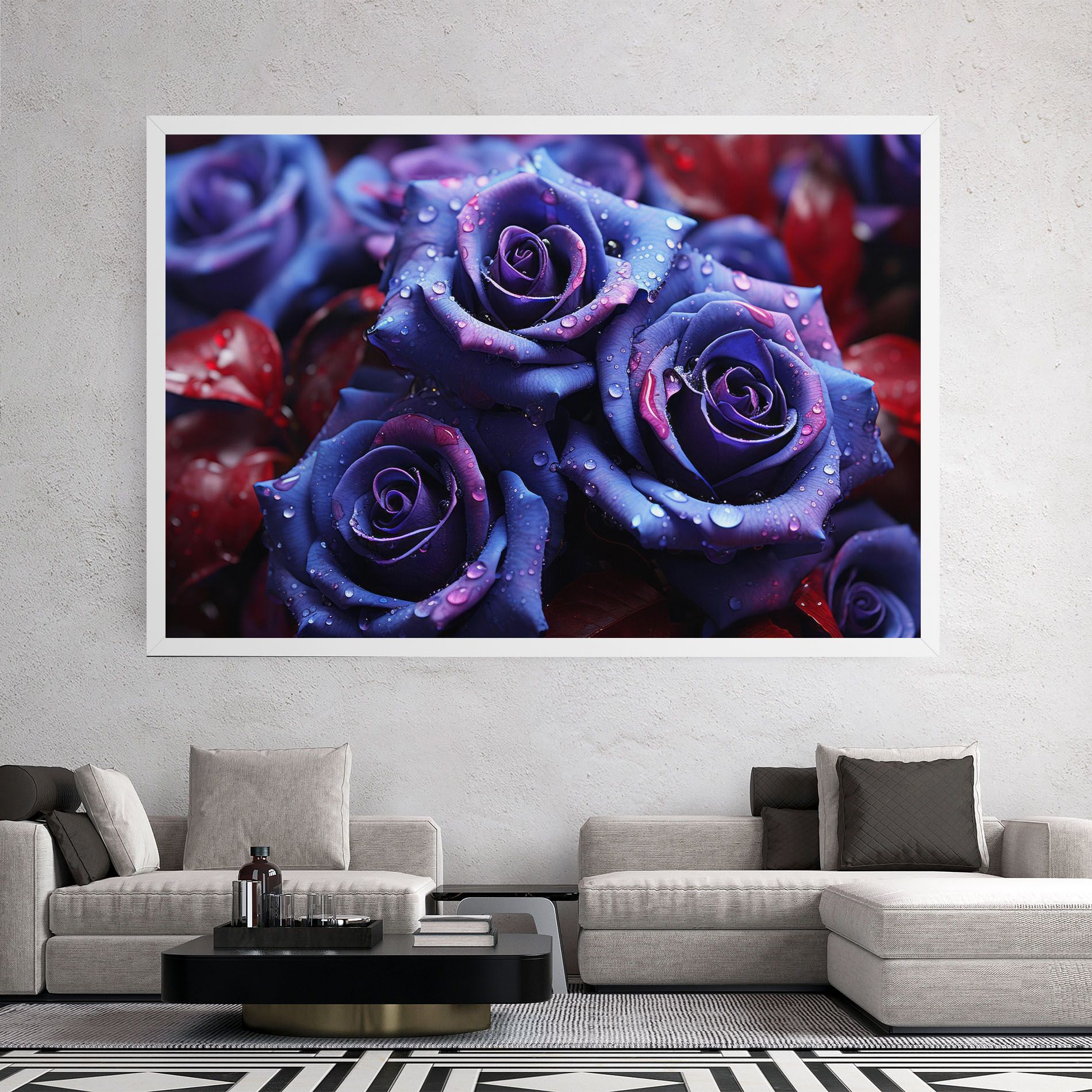 Blue Purple Rose mockup 2