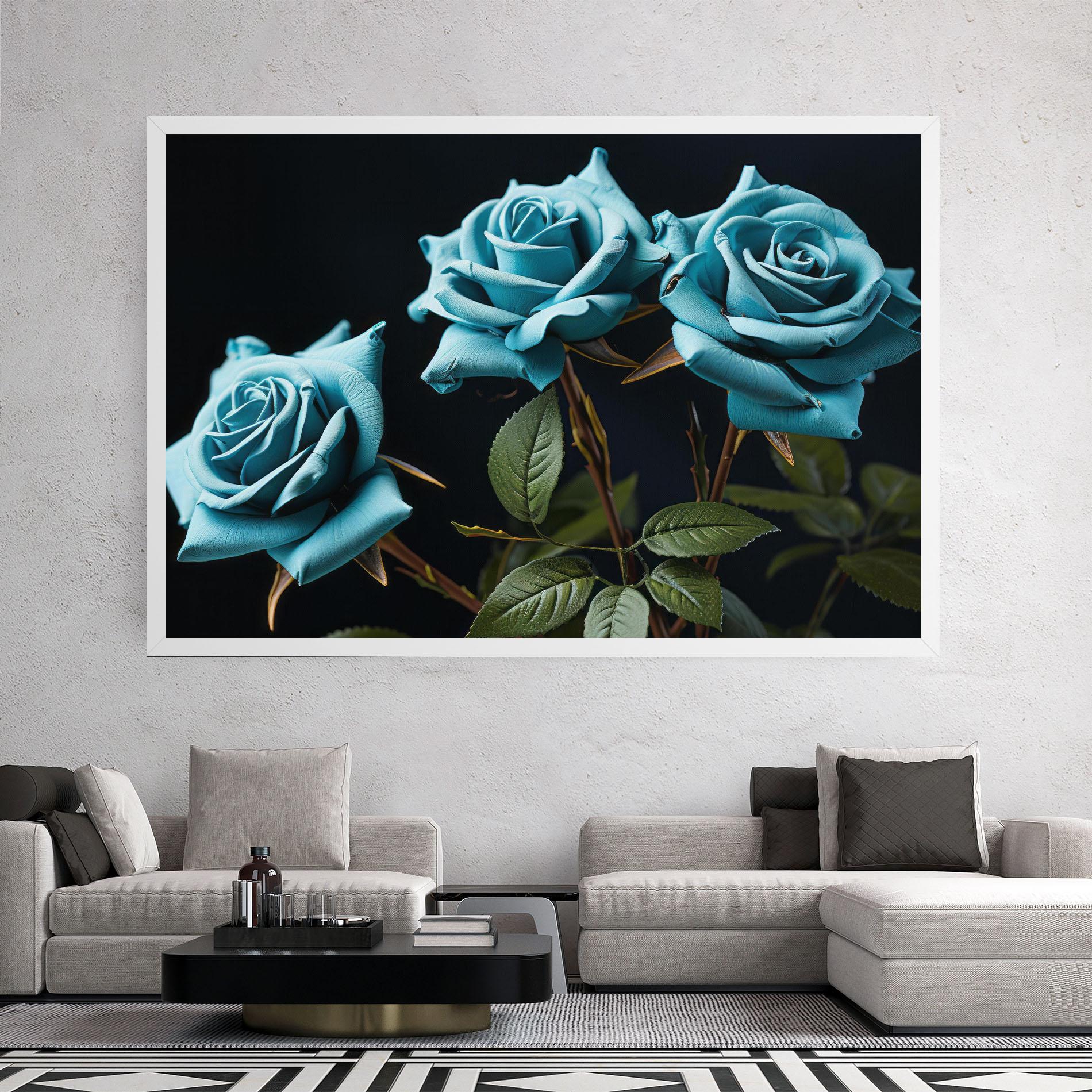 Leinwandbild Blue Roses mockup 2