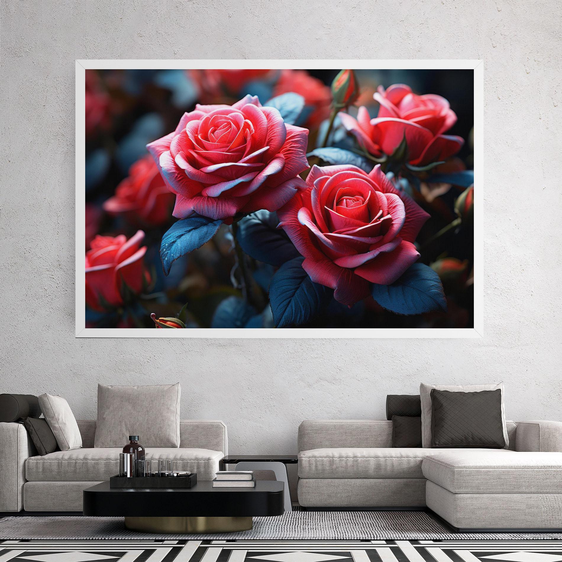 Leinwandbild Dark Pink Rose mockup 2