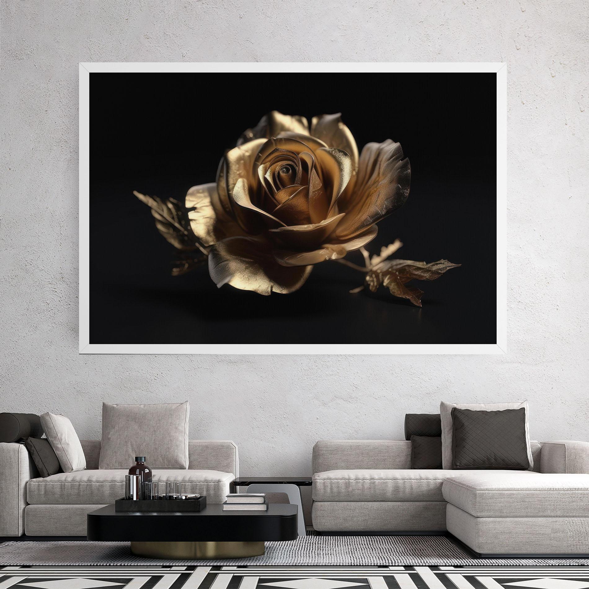 Leinwandbild Gold Rose mockup 2