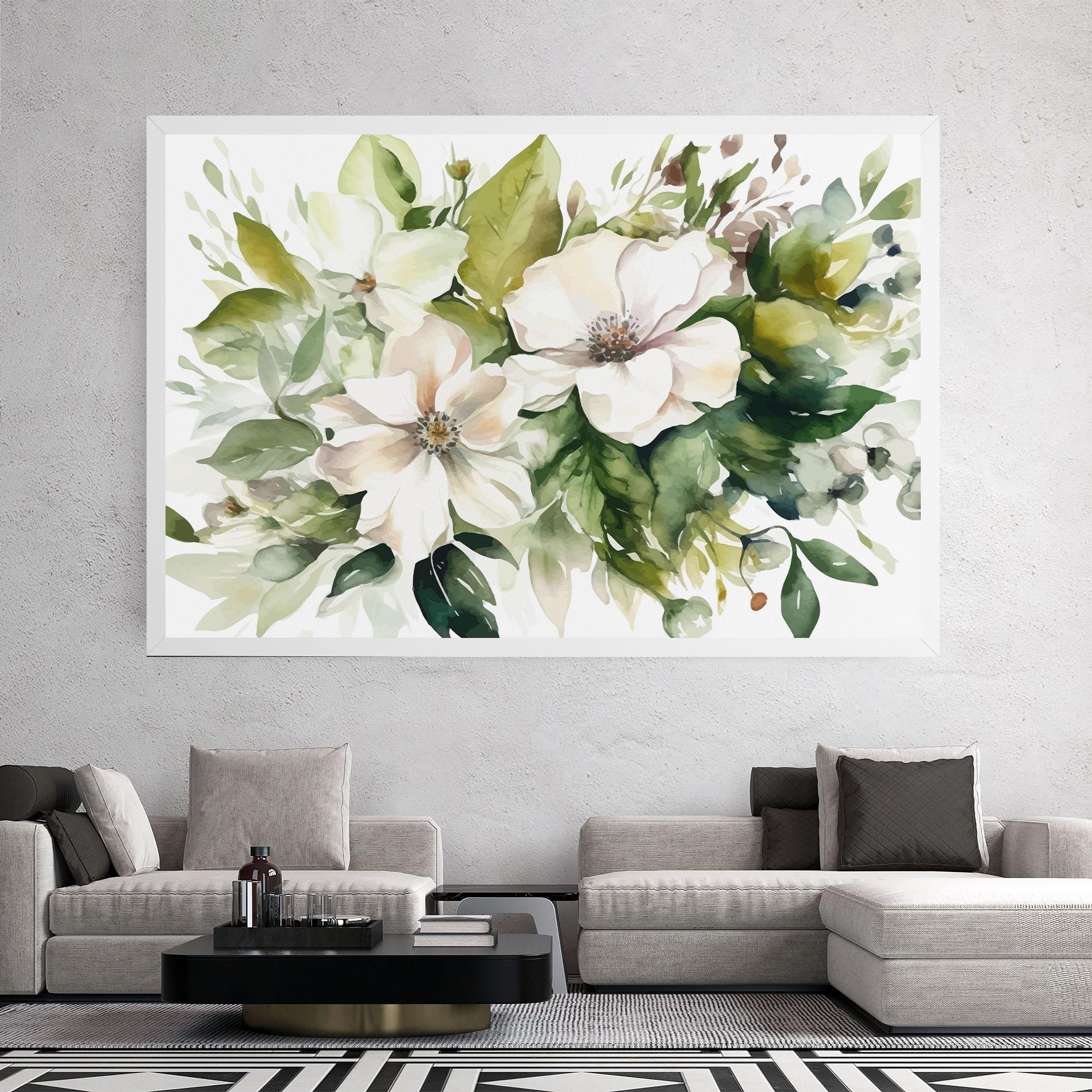 Leinwandbild Opened Rose mockup 2