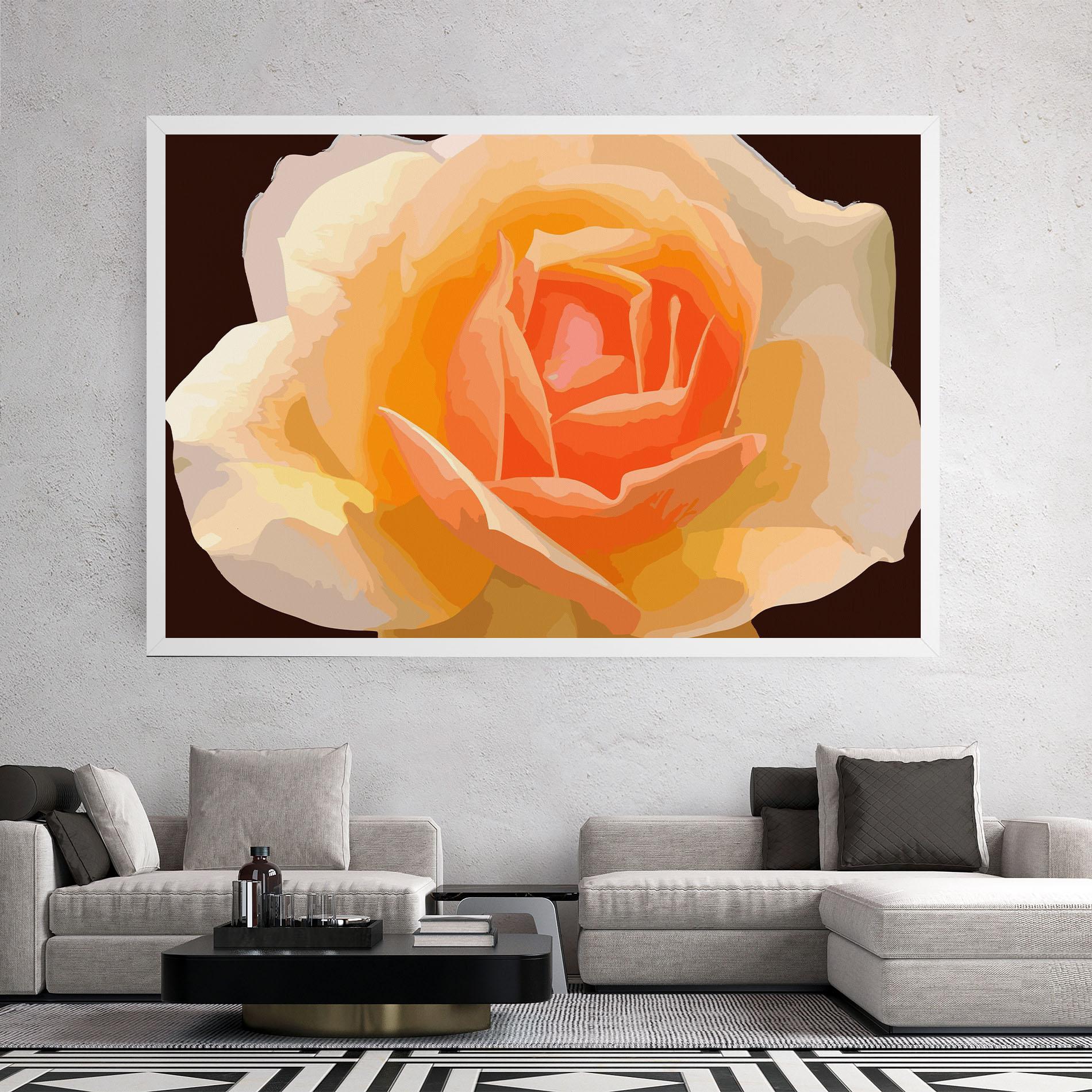 Leinwandbild Orange Rose Ioana mockup 2