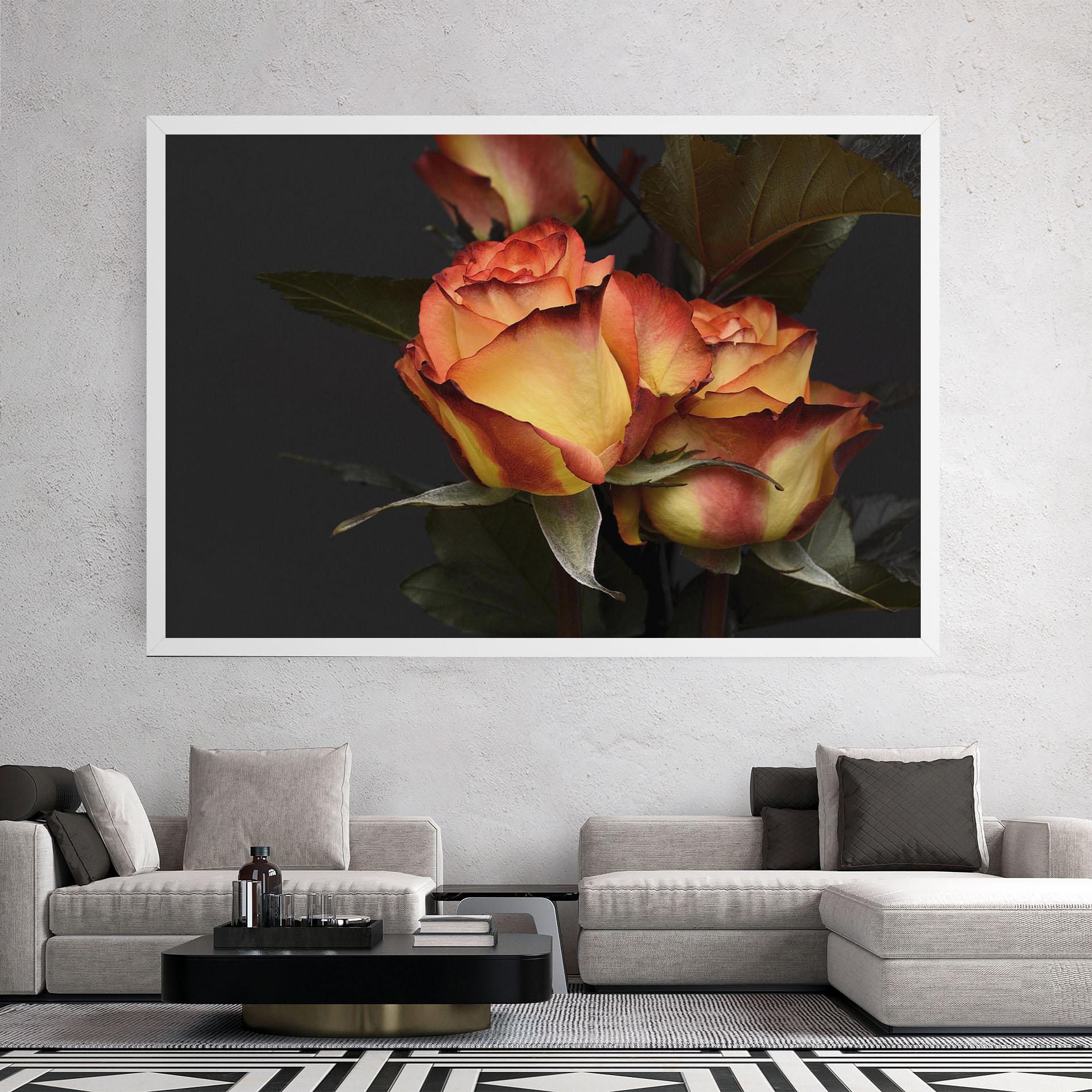Leinwandbild Orange Rose mockup 2
