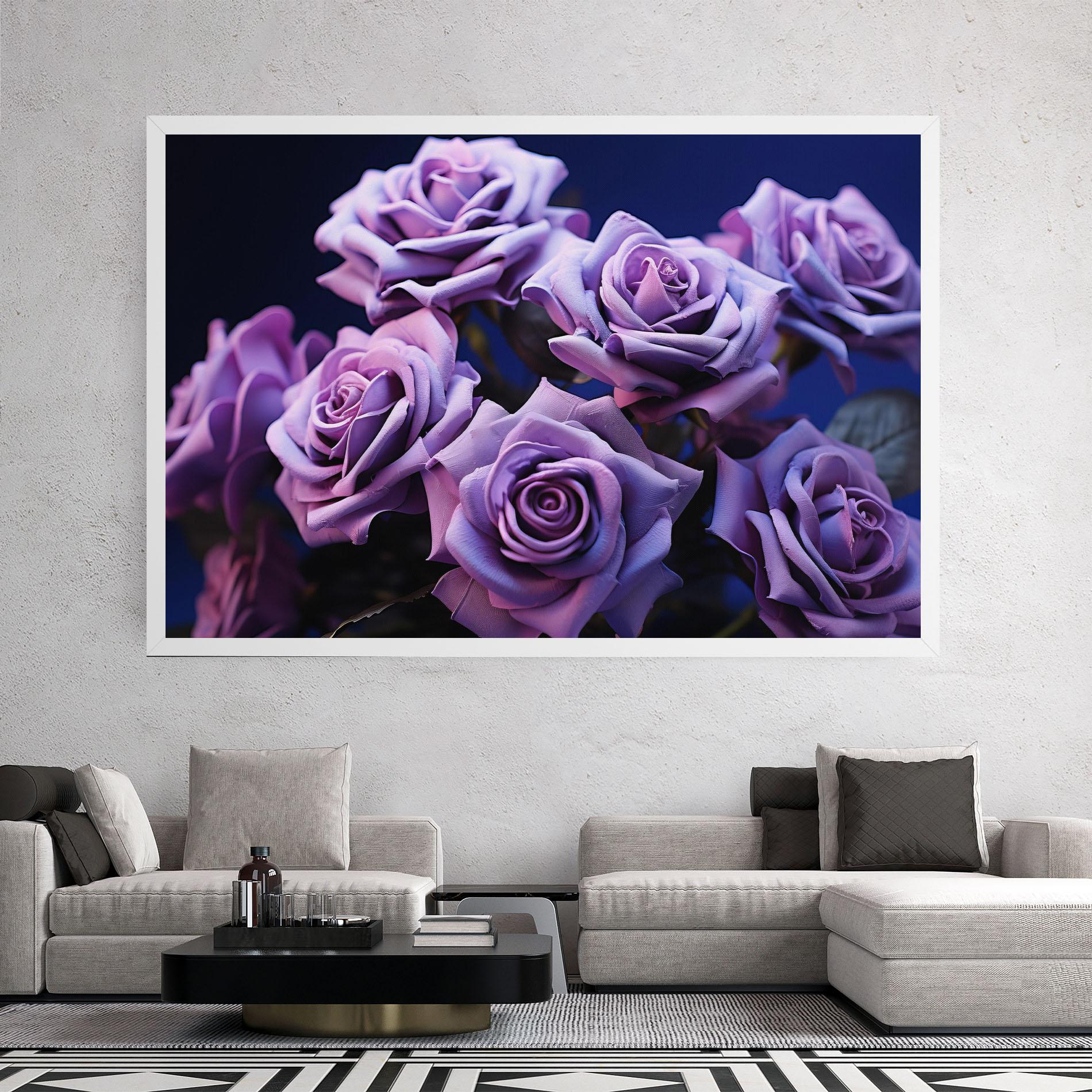 Leinwandbild Pastel Purple Rose mockup 2