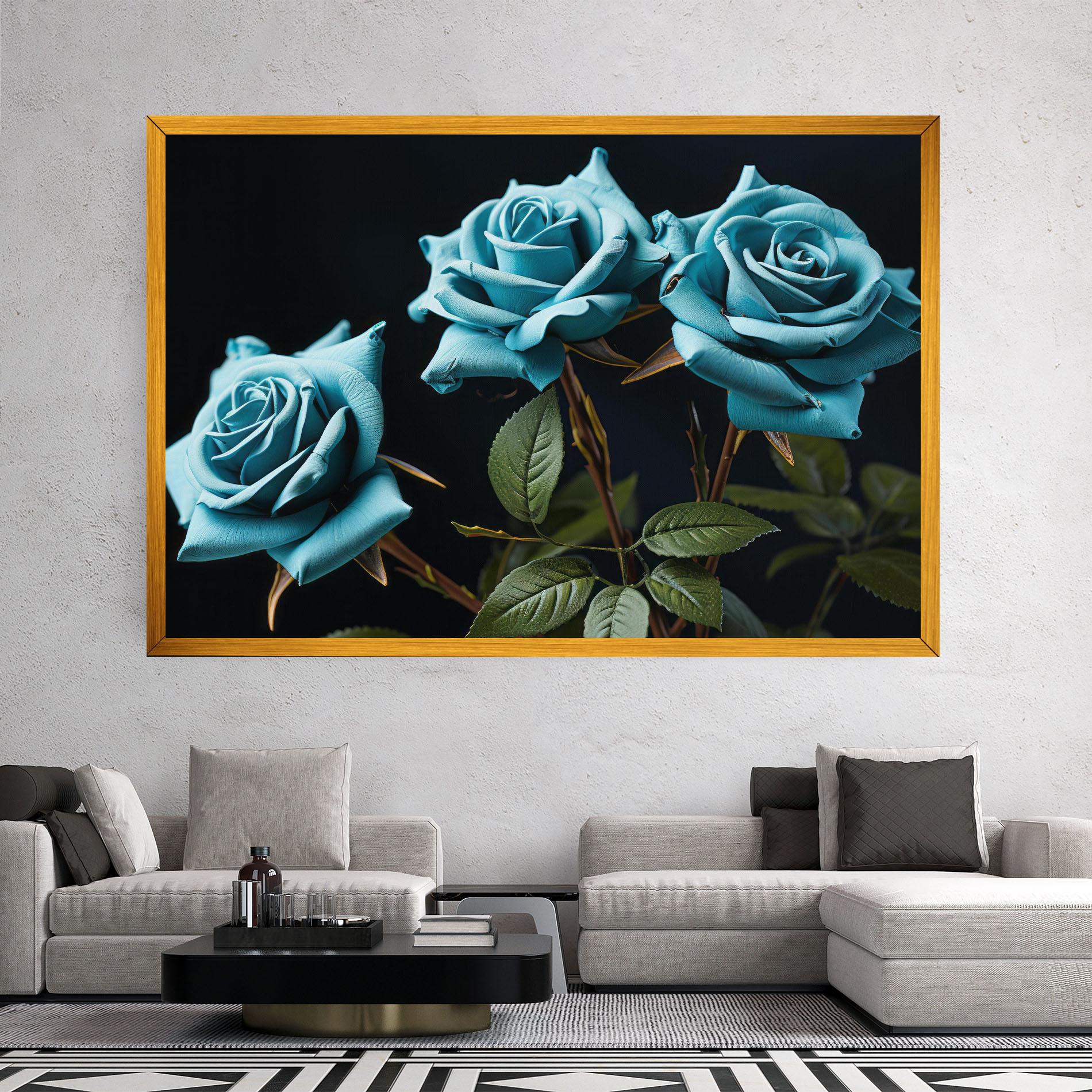 Leinwandbild Blue Roses mockup 2