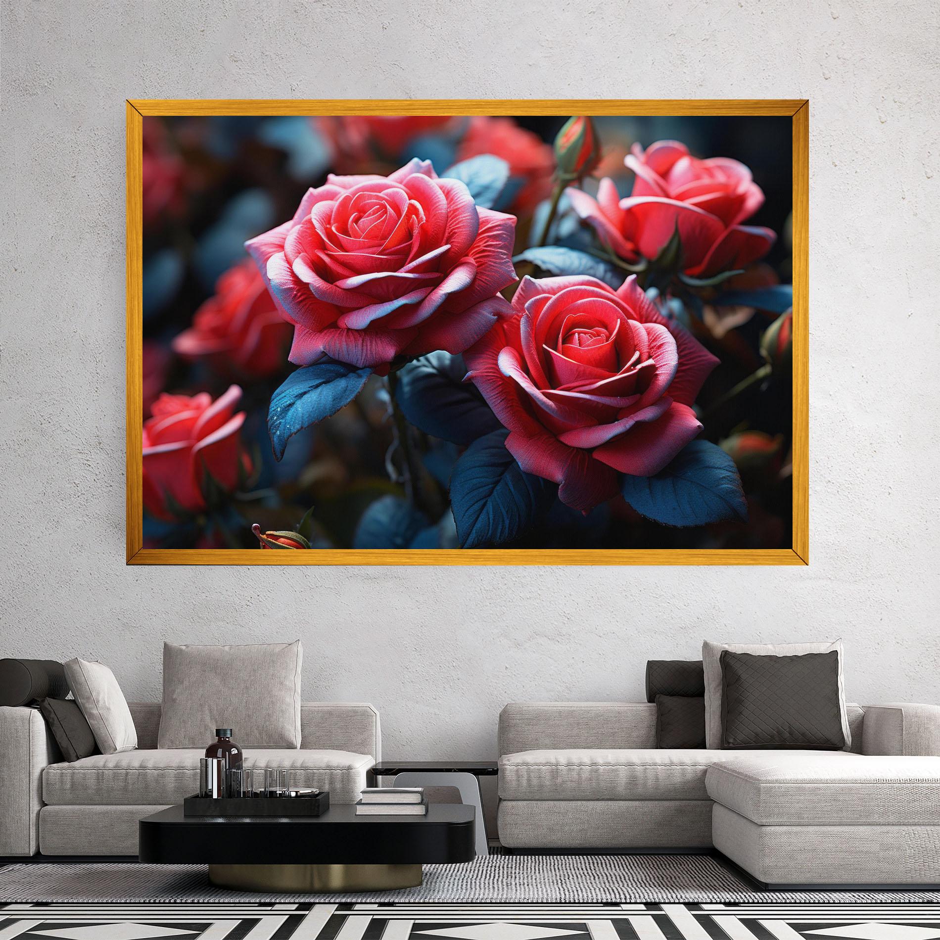 Leinwandbild Dark Pink Rose mockup 2