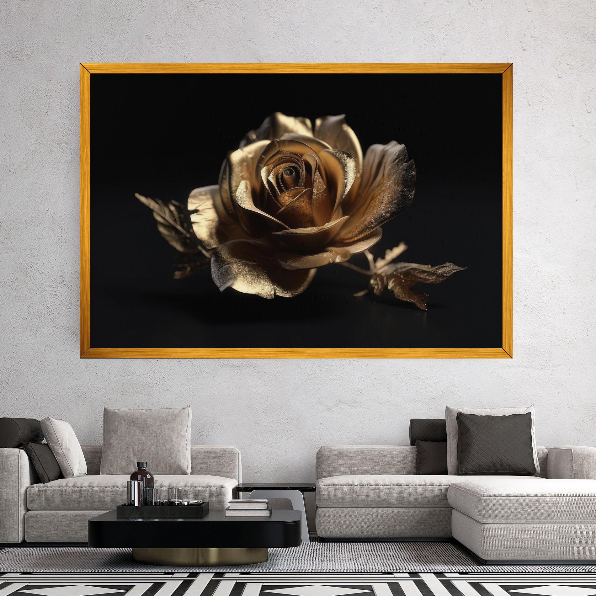 Leinwandbild Gold Rose mockup 2