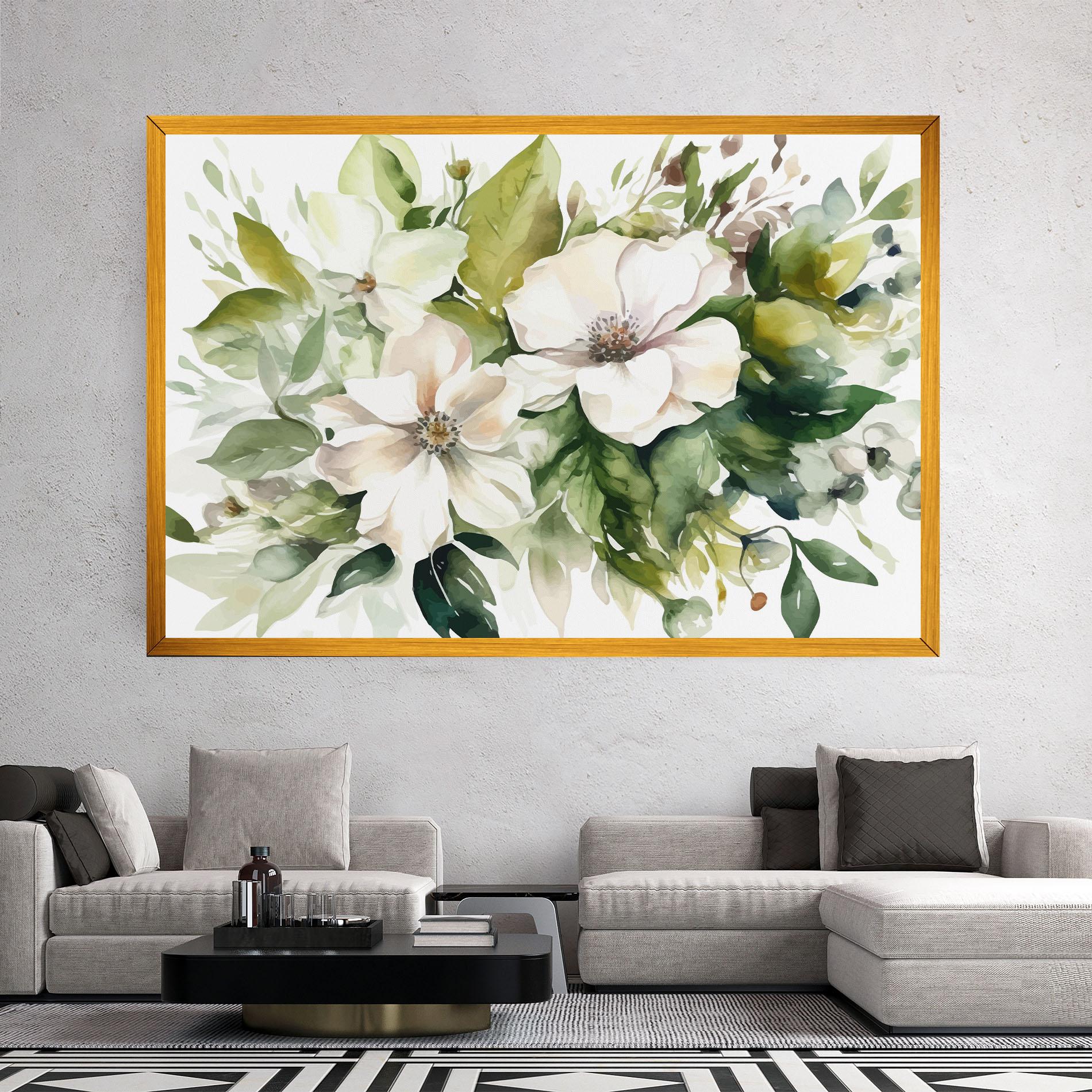 Leinwandbild Opened Rose mockup 2