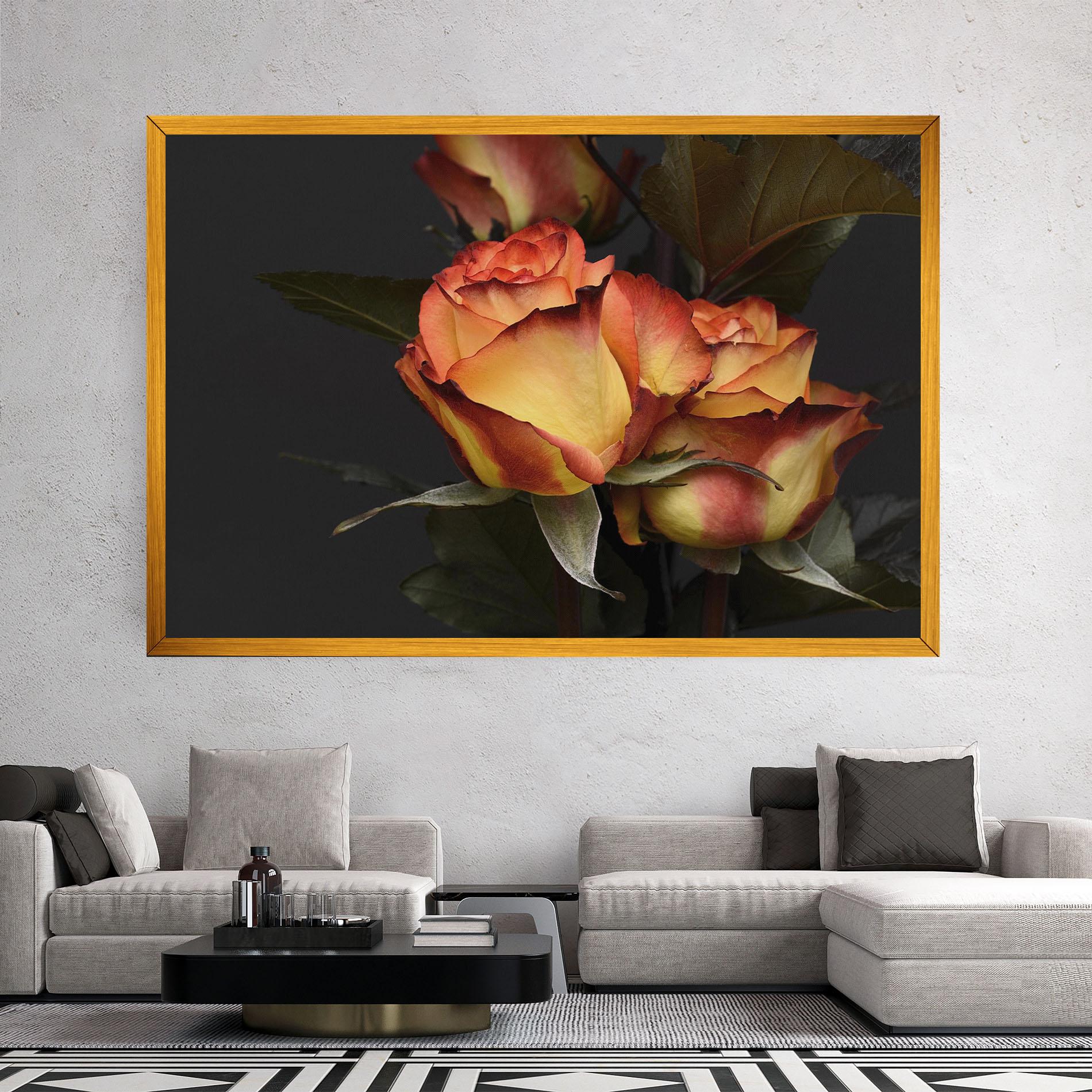 Leinwandbild Orange Rose mockup 2