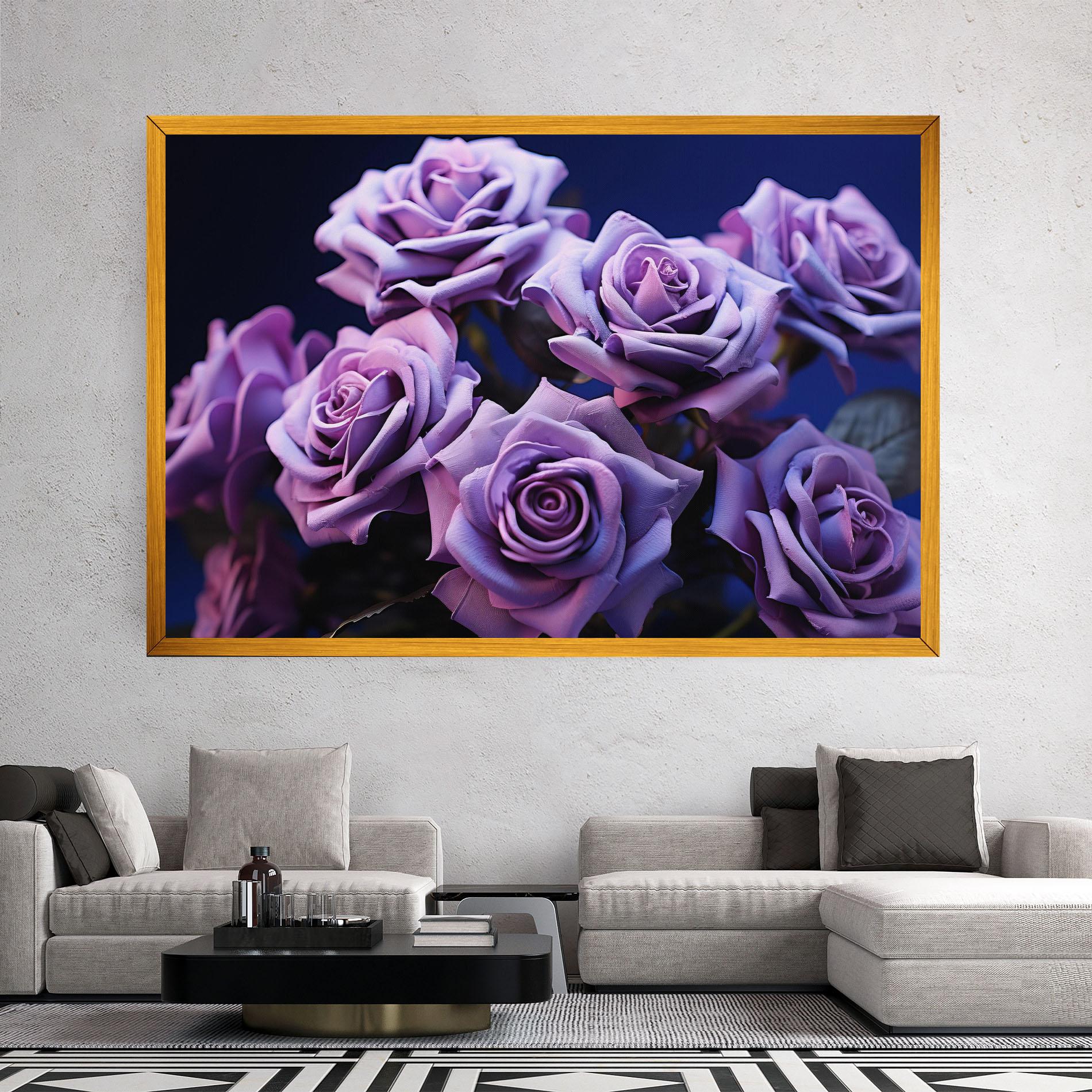 Leinwandbild Pastel Purple Rose mockup 2