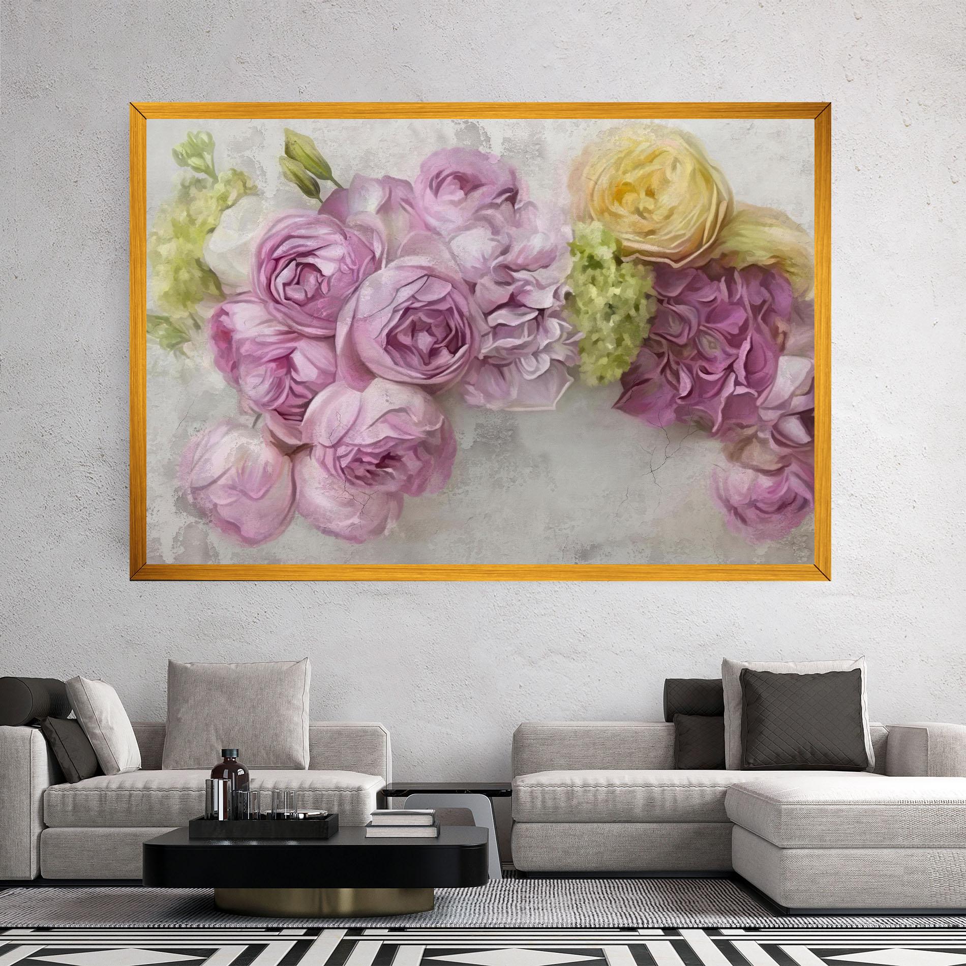 Leinwandbild Trandafiri Colorati mockup 2