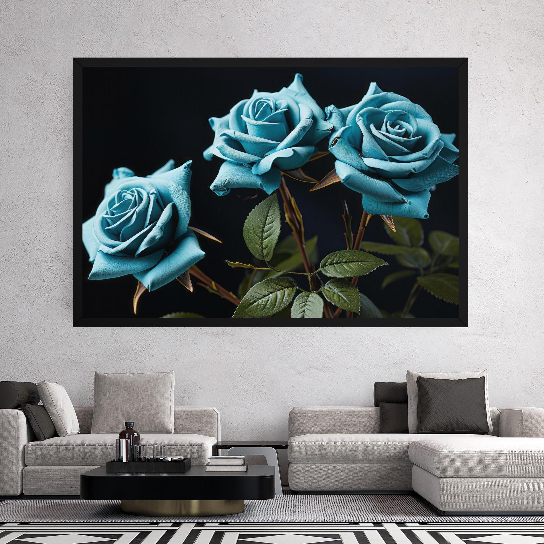 Leinwandbild Blue Roses mockup 2