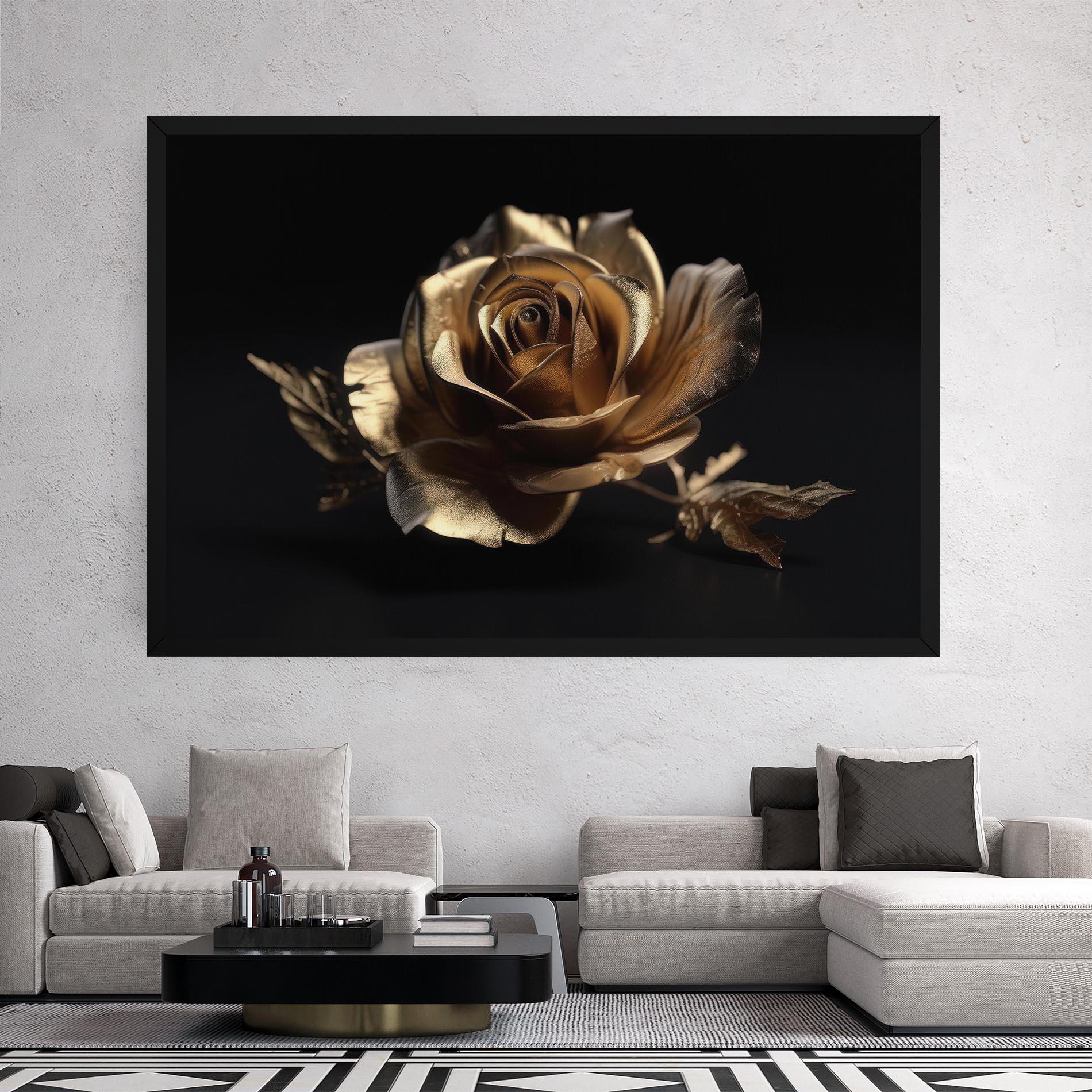 Leinwandbild Gold Rose mockup 2