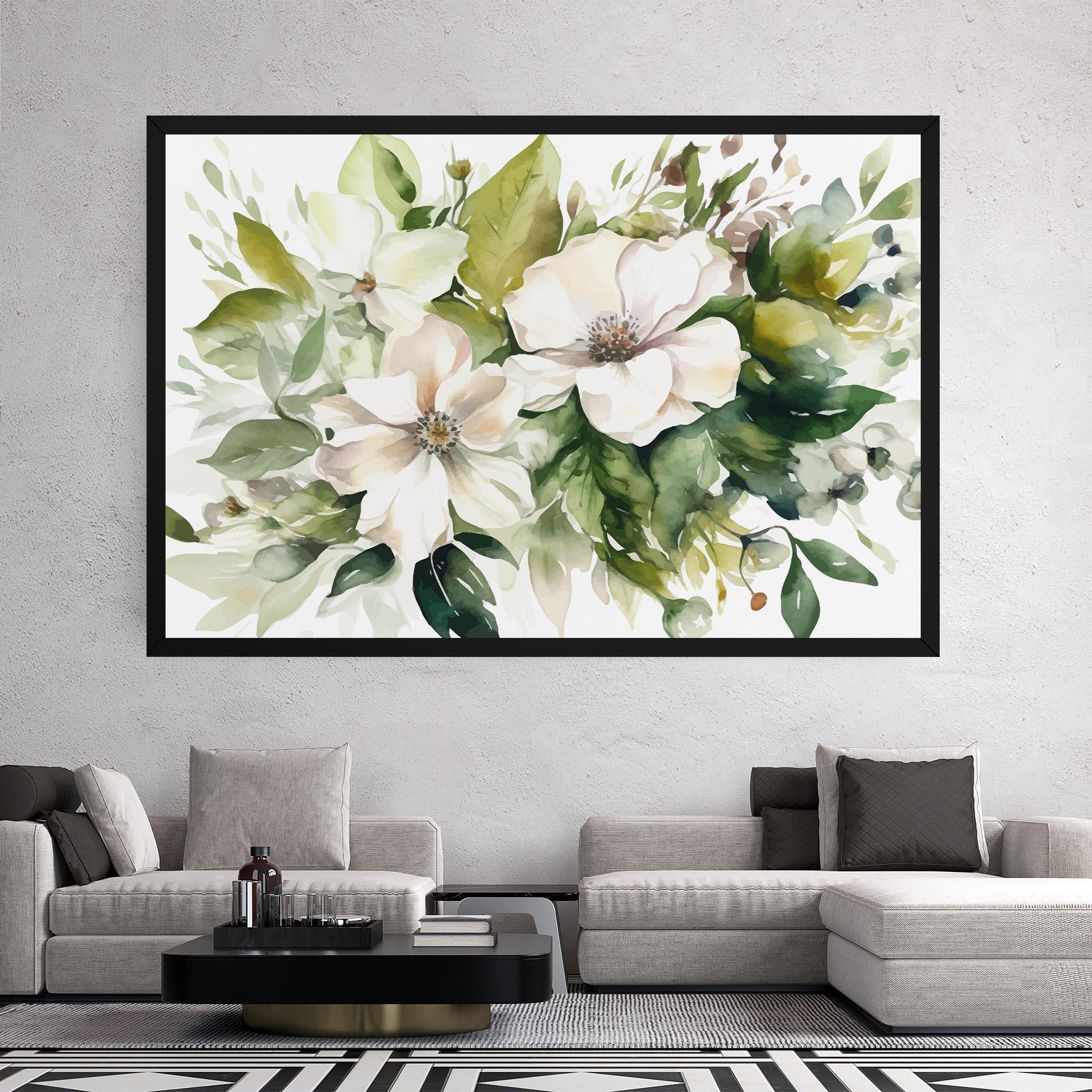 Leinwandbild Opened Rose mockup 2