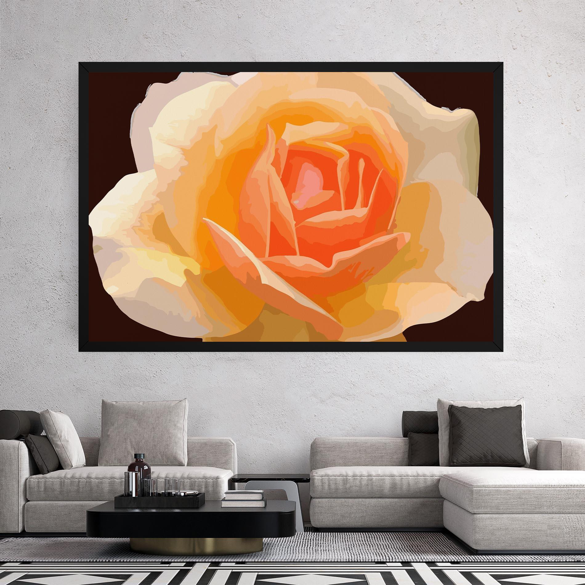 Leinwandbild Orange Rose Ioana mockup 2