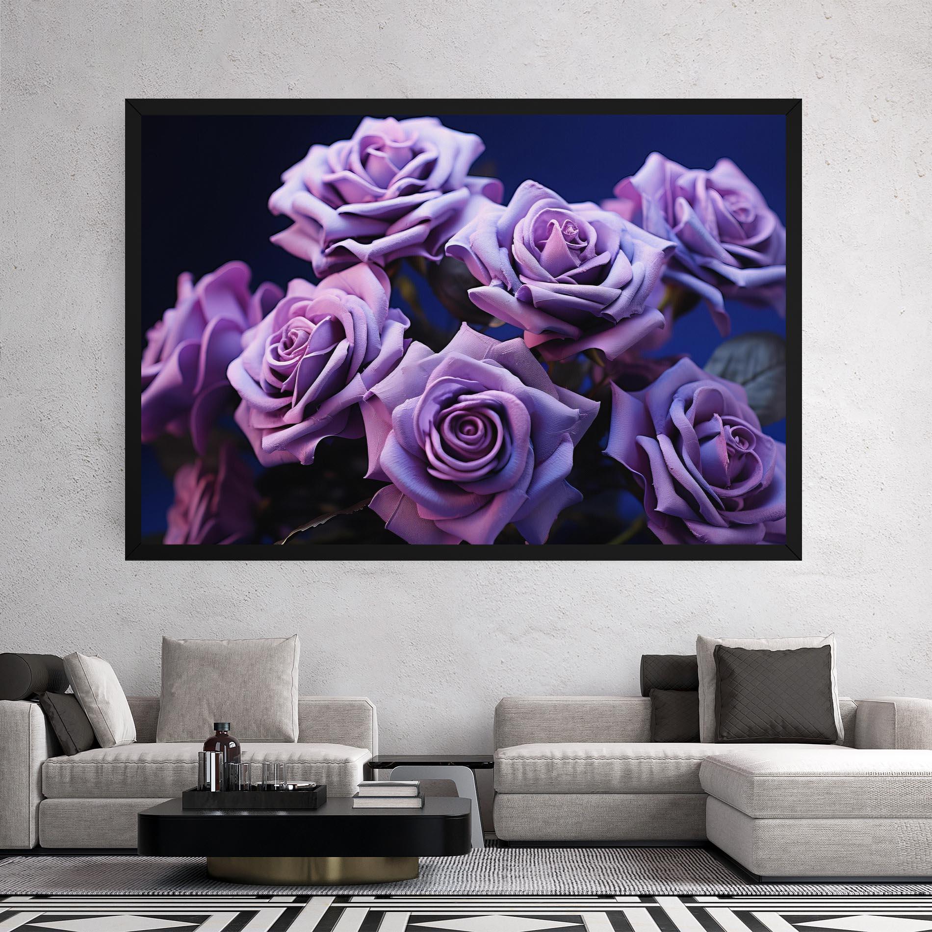 Leinwandbild Pastel Purple Rose mockup 2