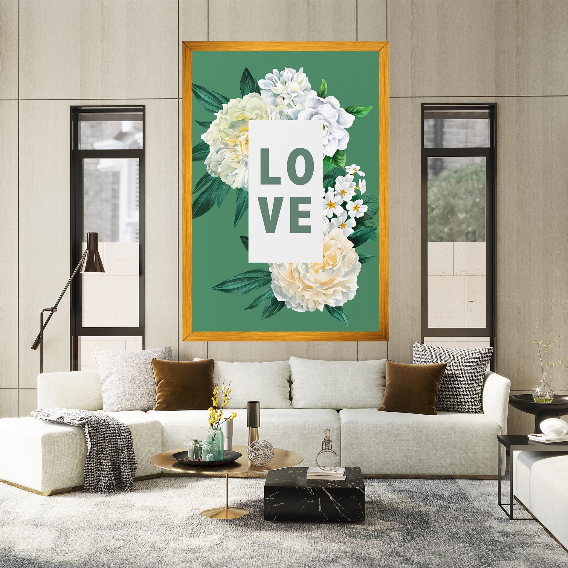Love Green Rose mockup 2