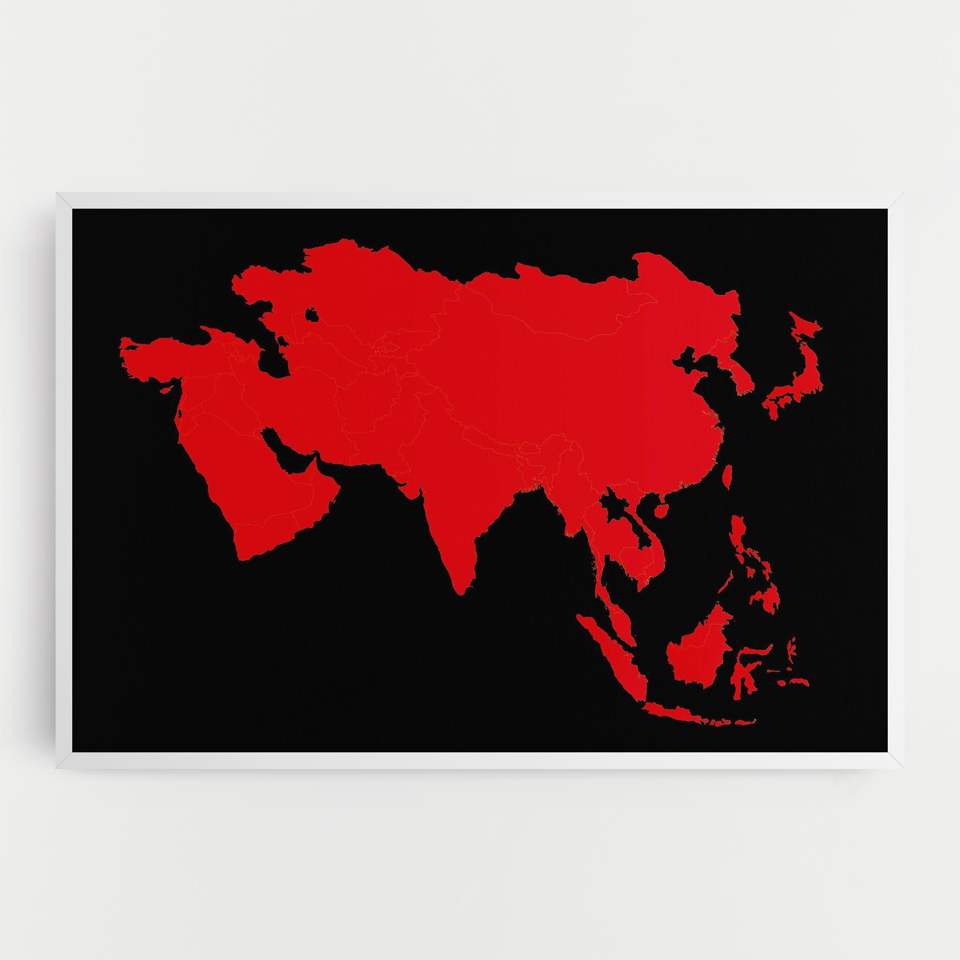 Leinwandbild Asia Map mockup 0