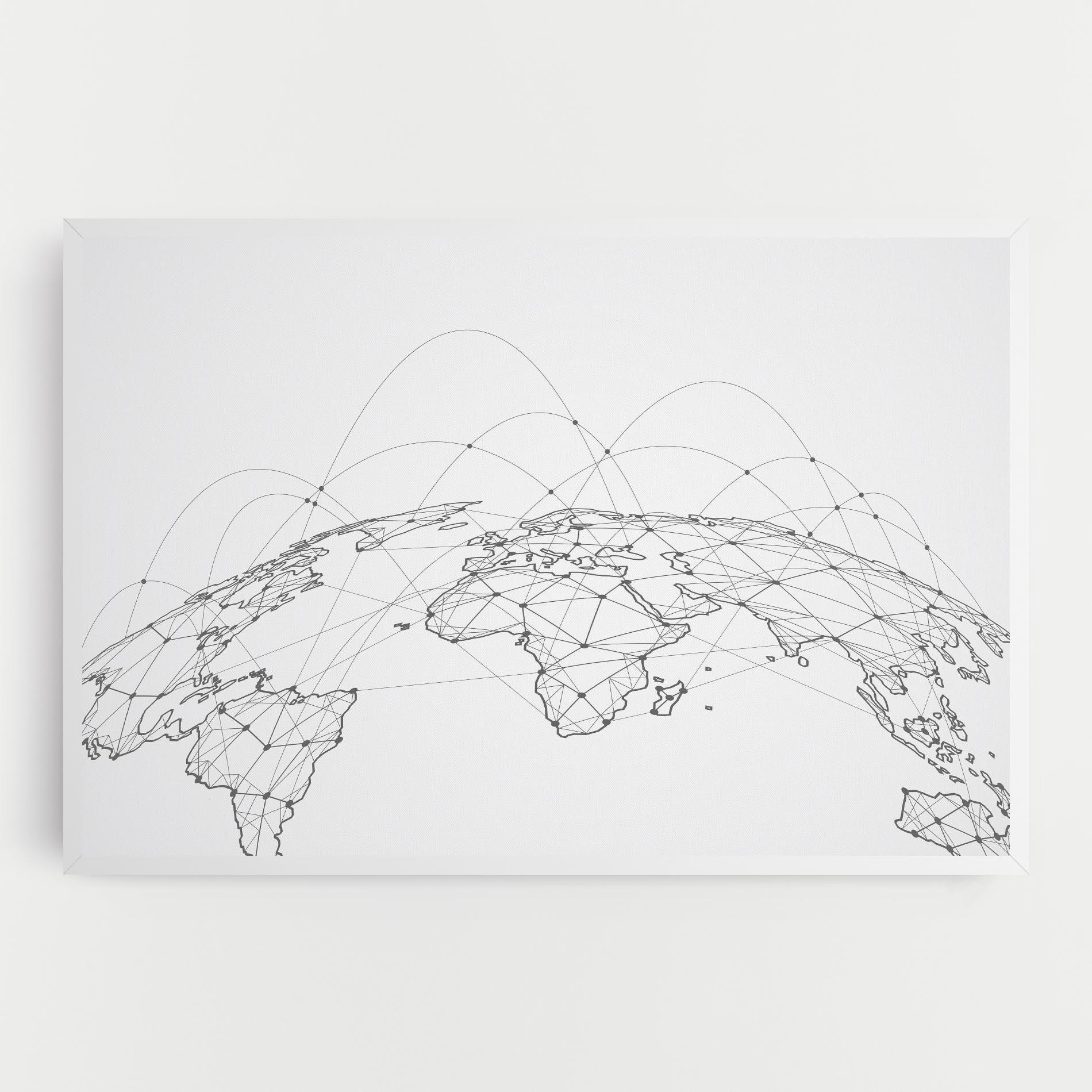 Leinwandbild Global Network mockup 0
