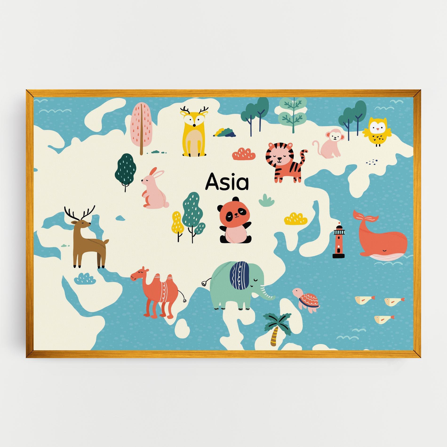 Leinwandbild Asia Cute Map mockup 0