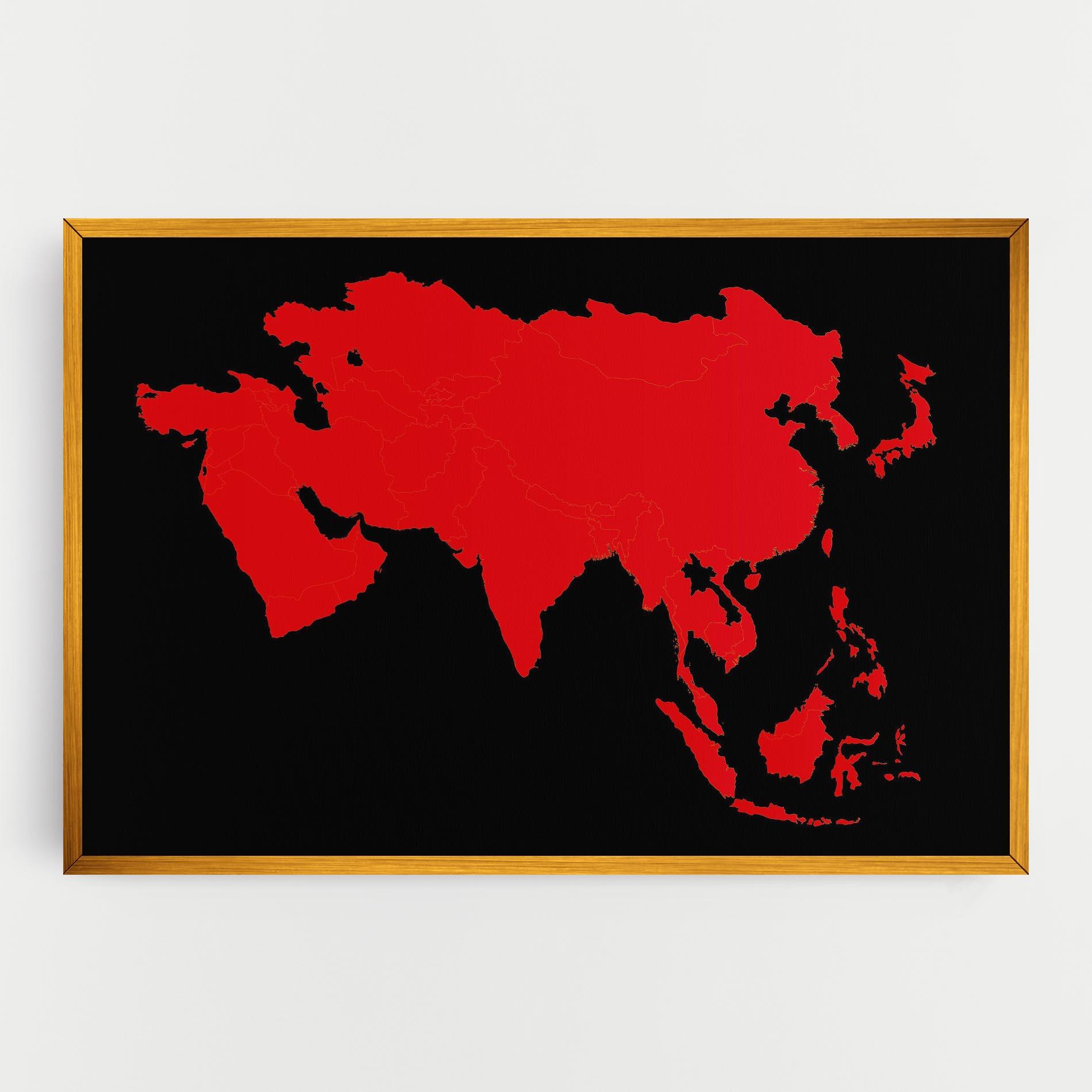 Leinwandbild Asia Map mockup 0