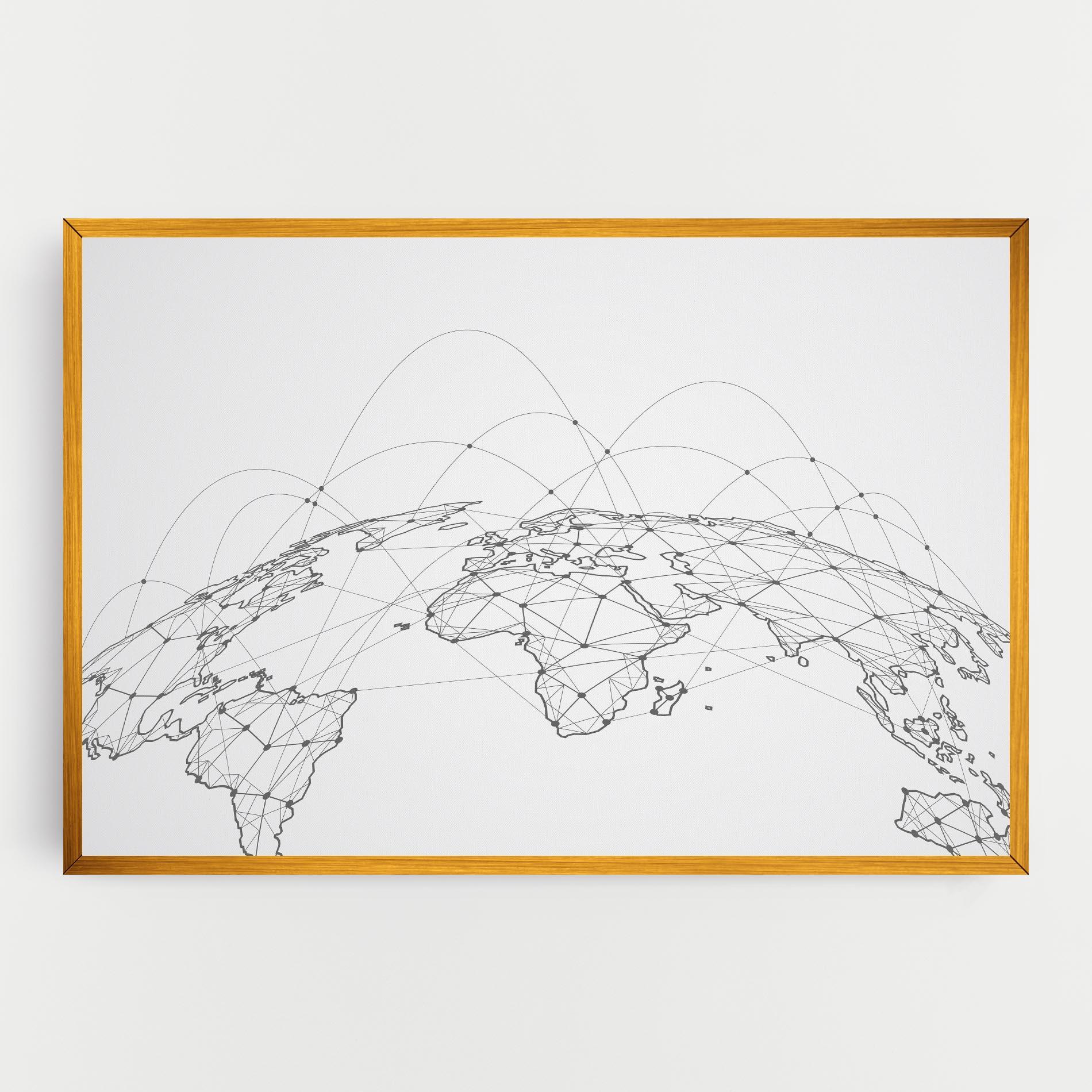 Leinwandbild Global Network mockup 0
