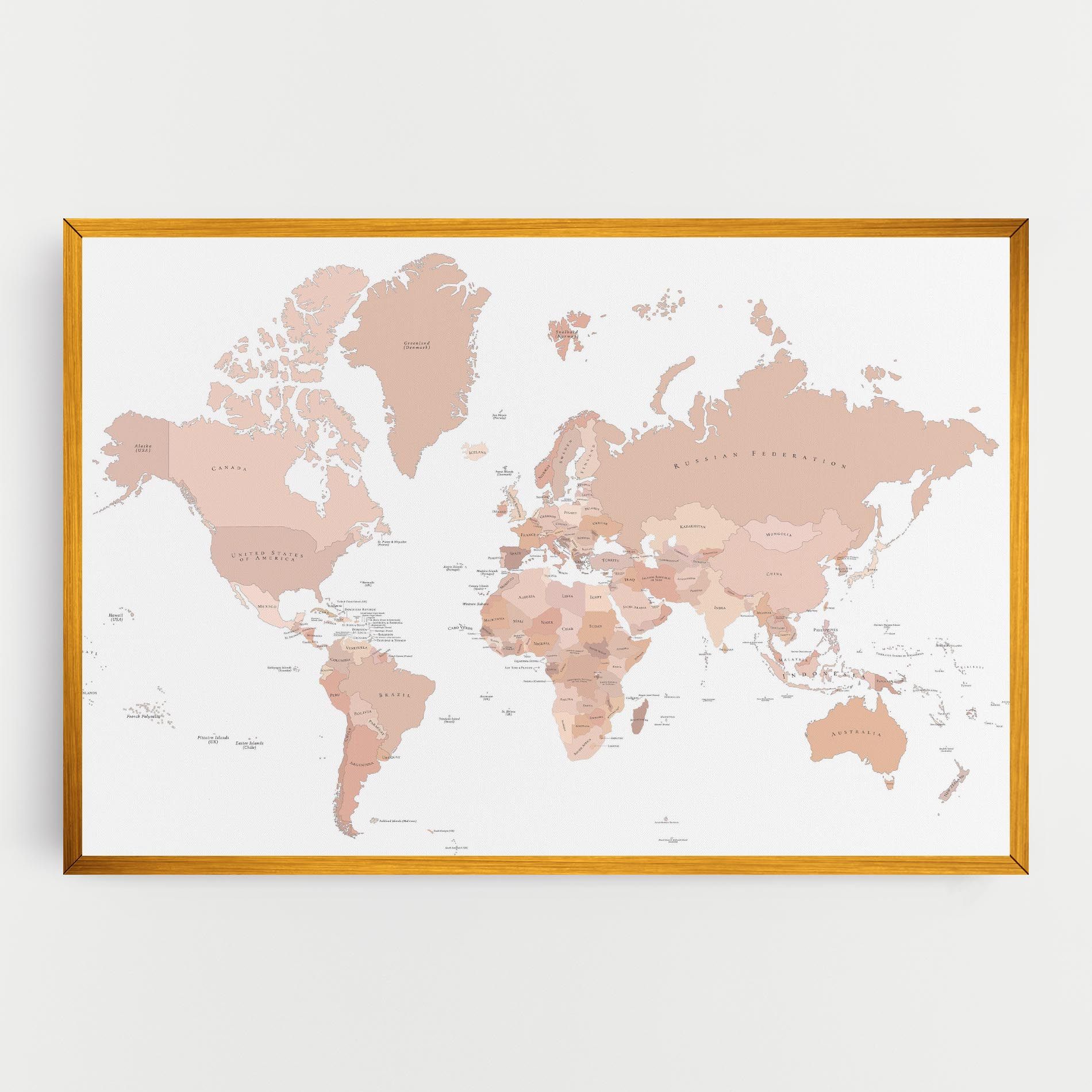 Pink World Map mockup 0