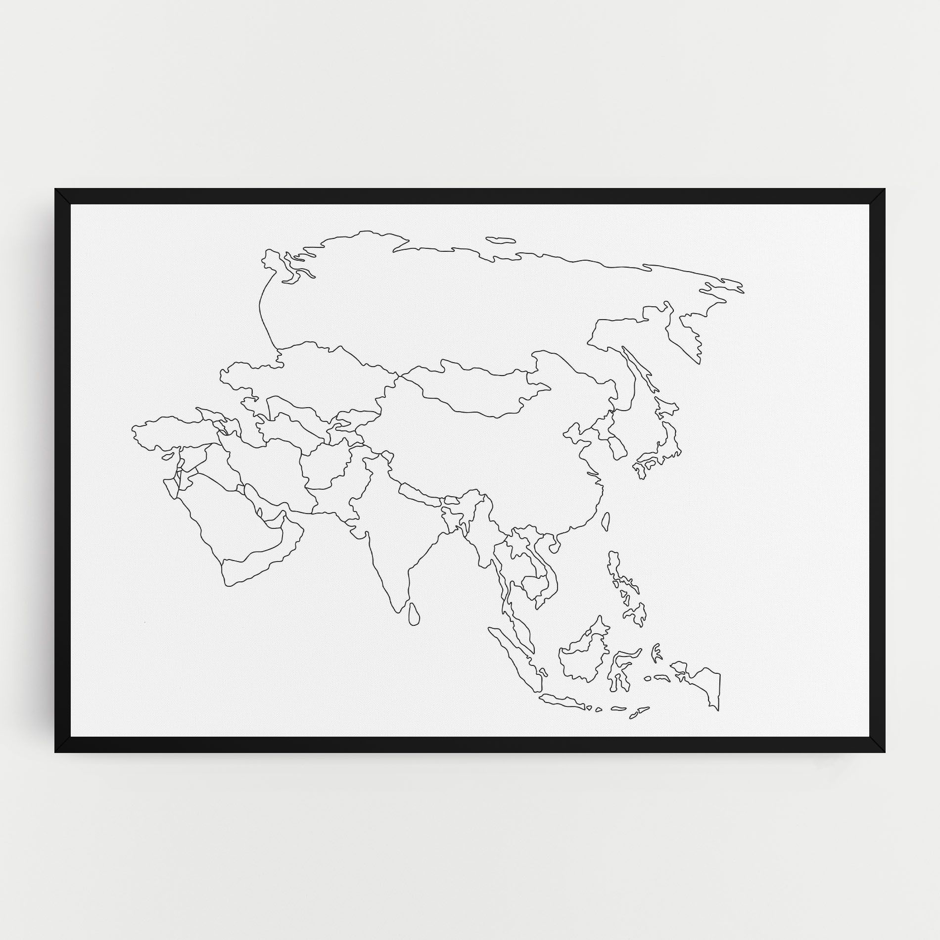 Asia Map Line mockup 0