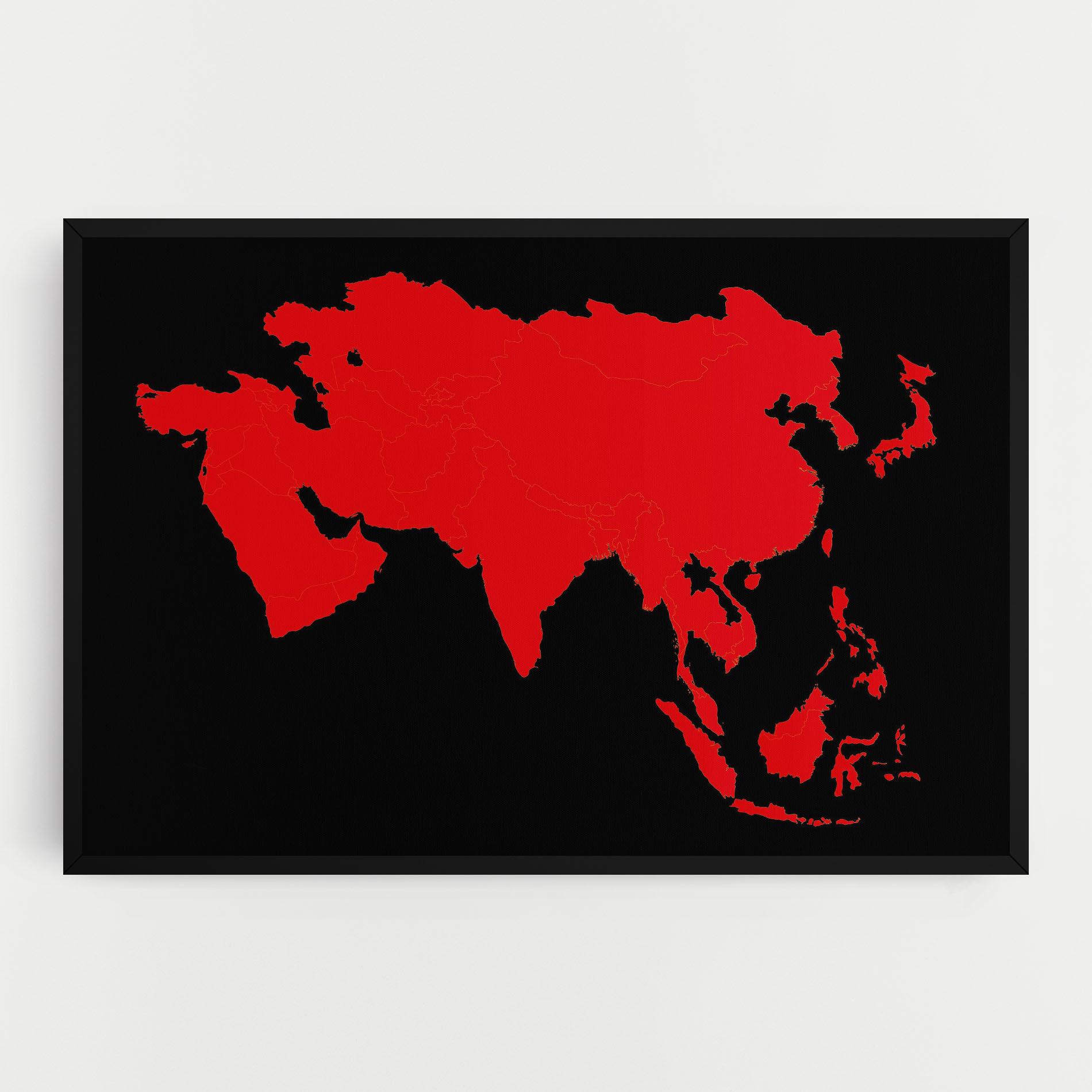 Leinwandbild Asia Map mockup 0