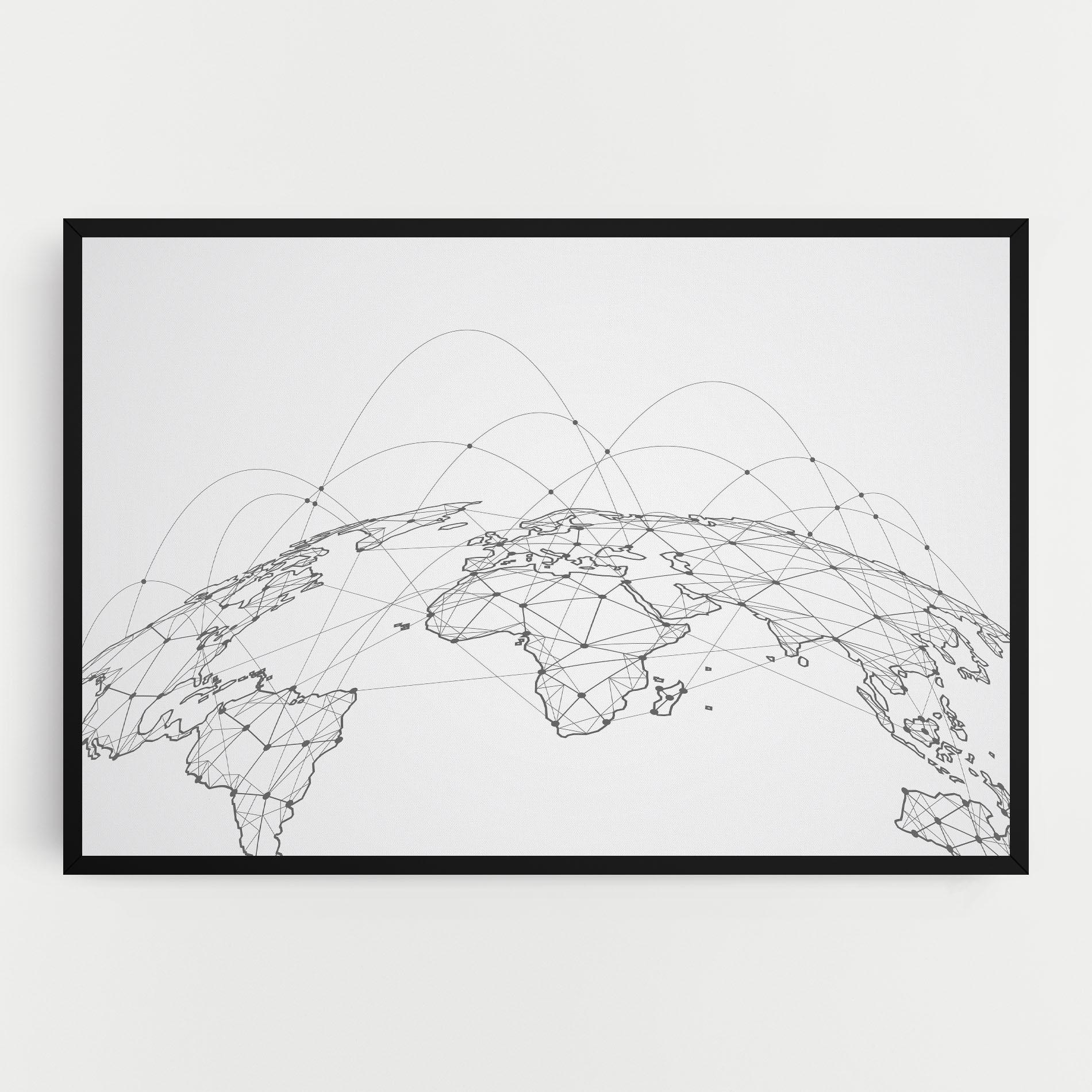 Leinwandbild Global Network mockup 0
