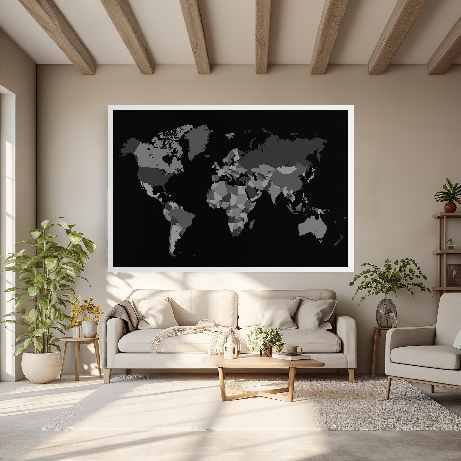 Grey Map World mockup 6