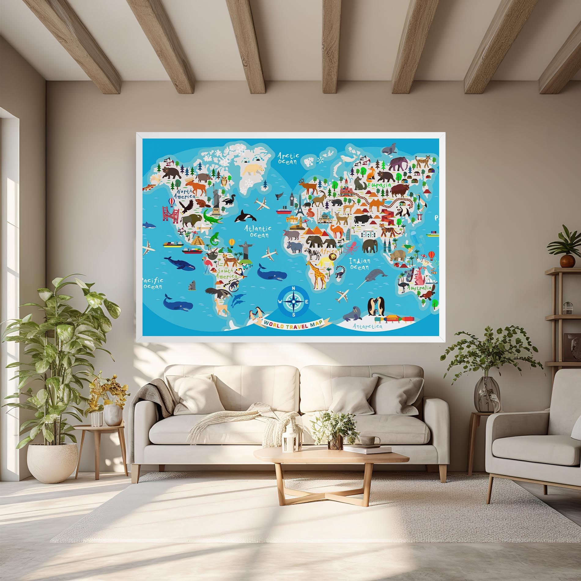 Leinwandbild Travel Map mockup 6