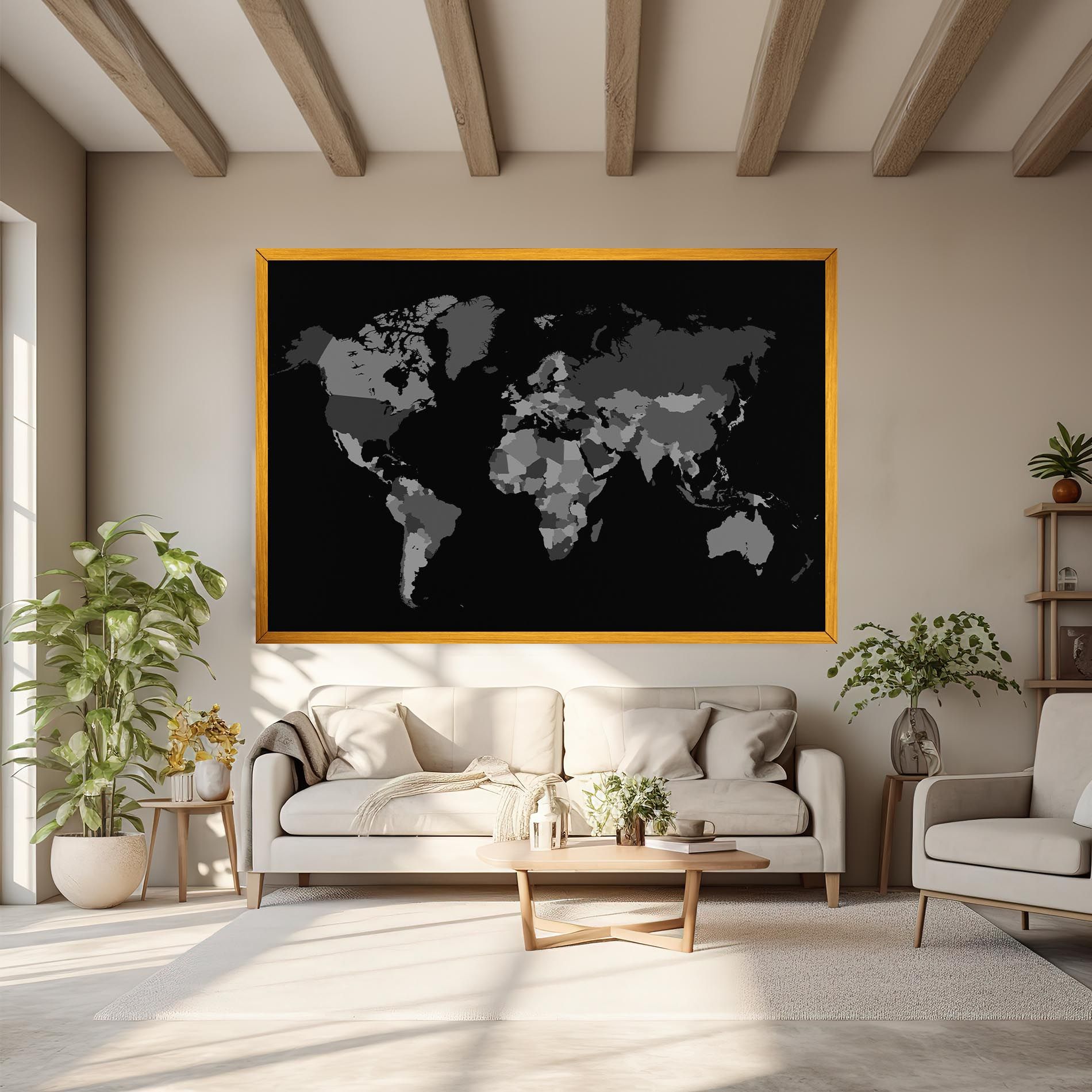 Grey Map World mockup 6