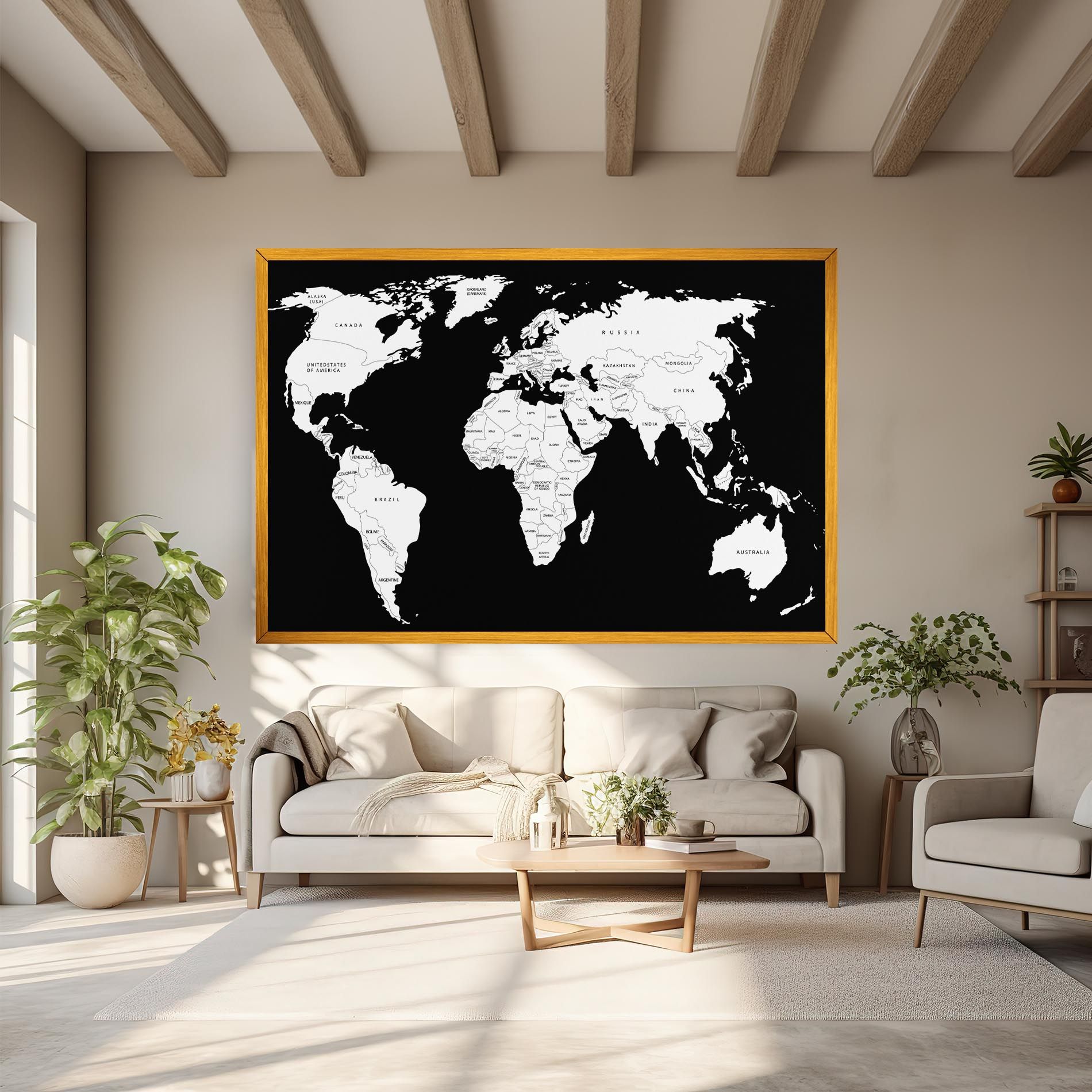 White World Map mockup 6