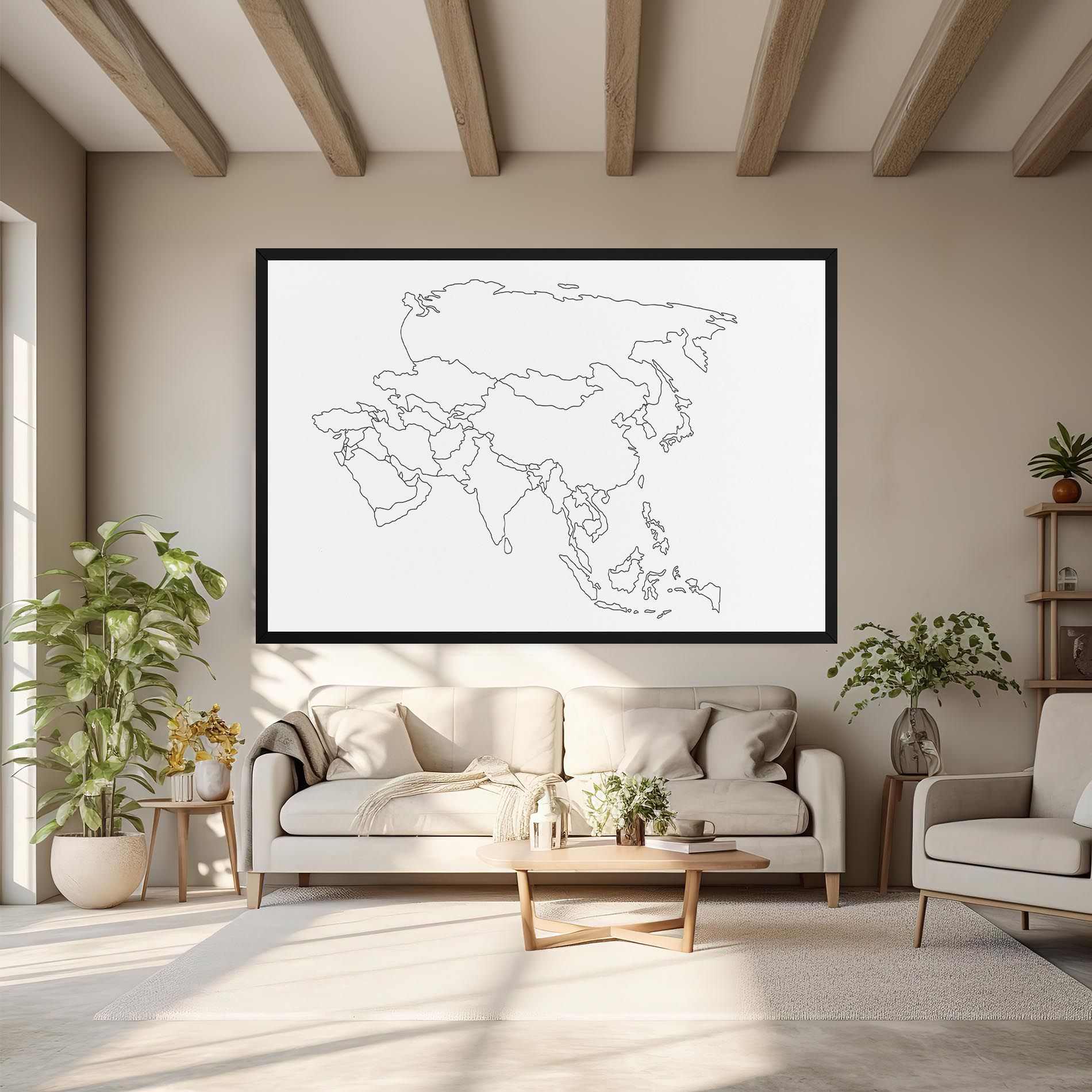 Asia Map Line mockup 6
