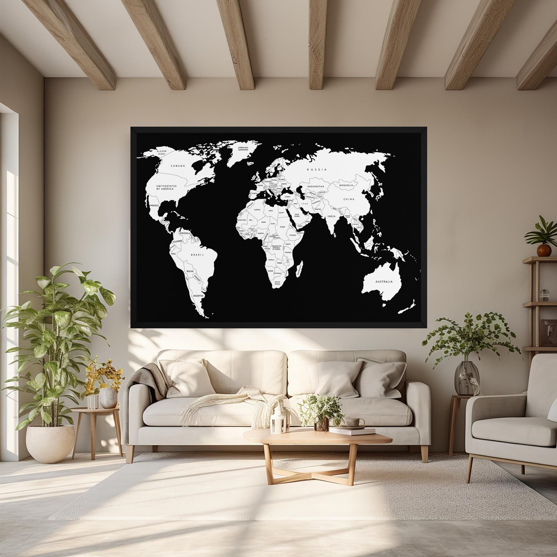 White World Map mockup 6