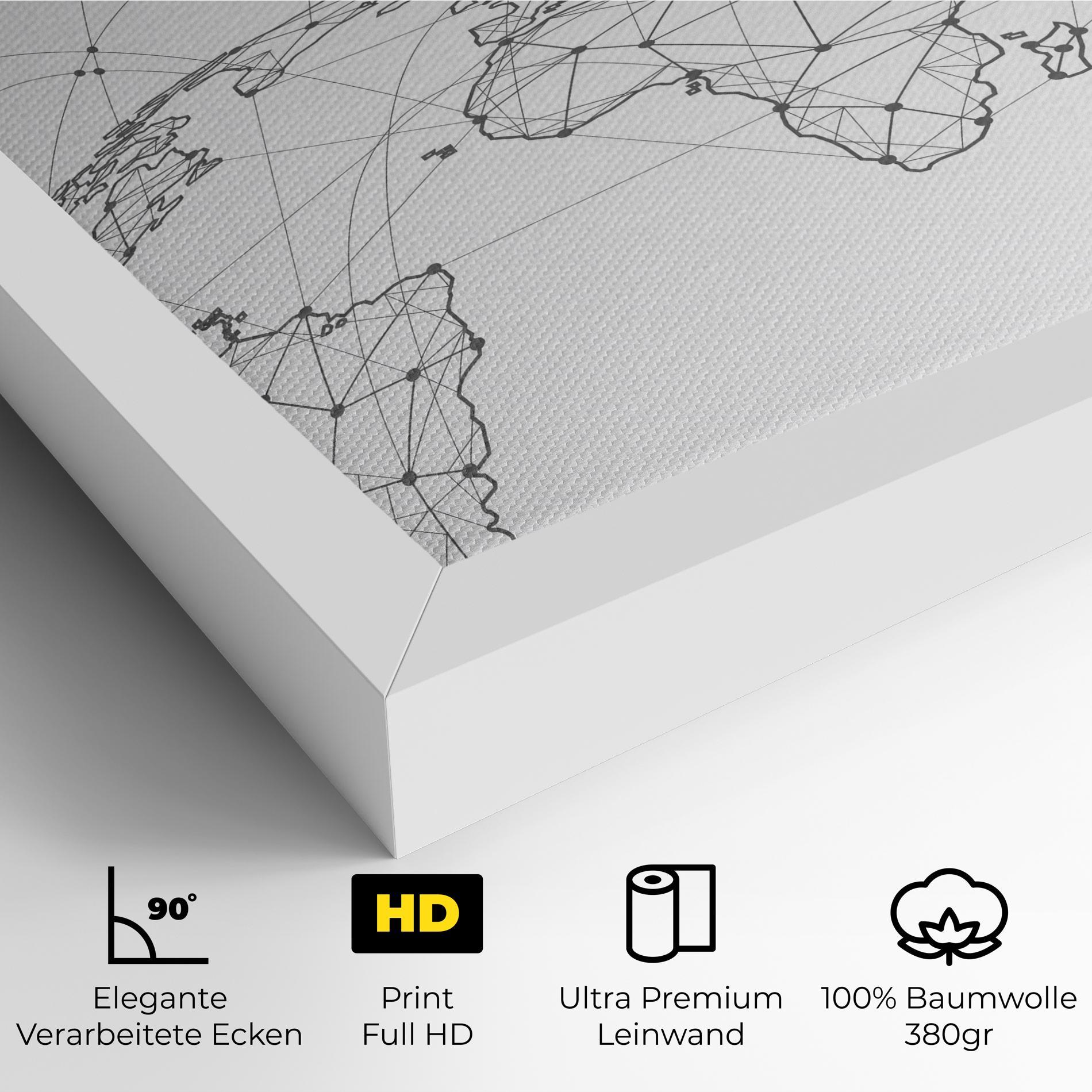 Leinwandbild Global Network mockup 4