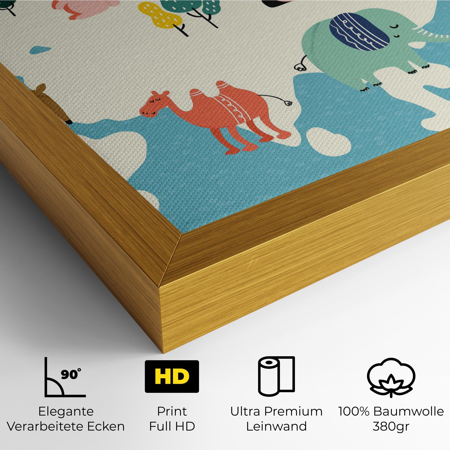 Leinwandbild Asia Cute Map mockup 4